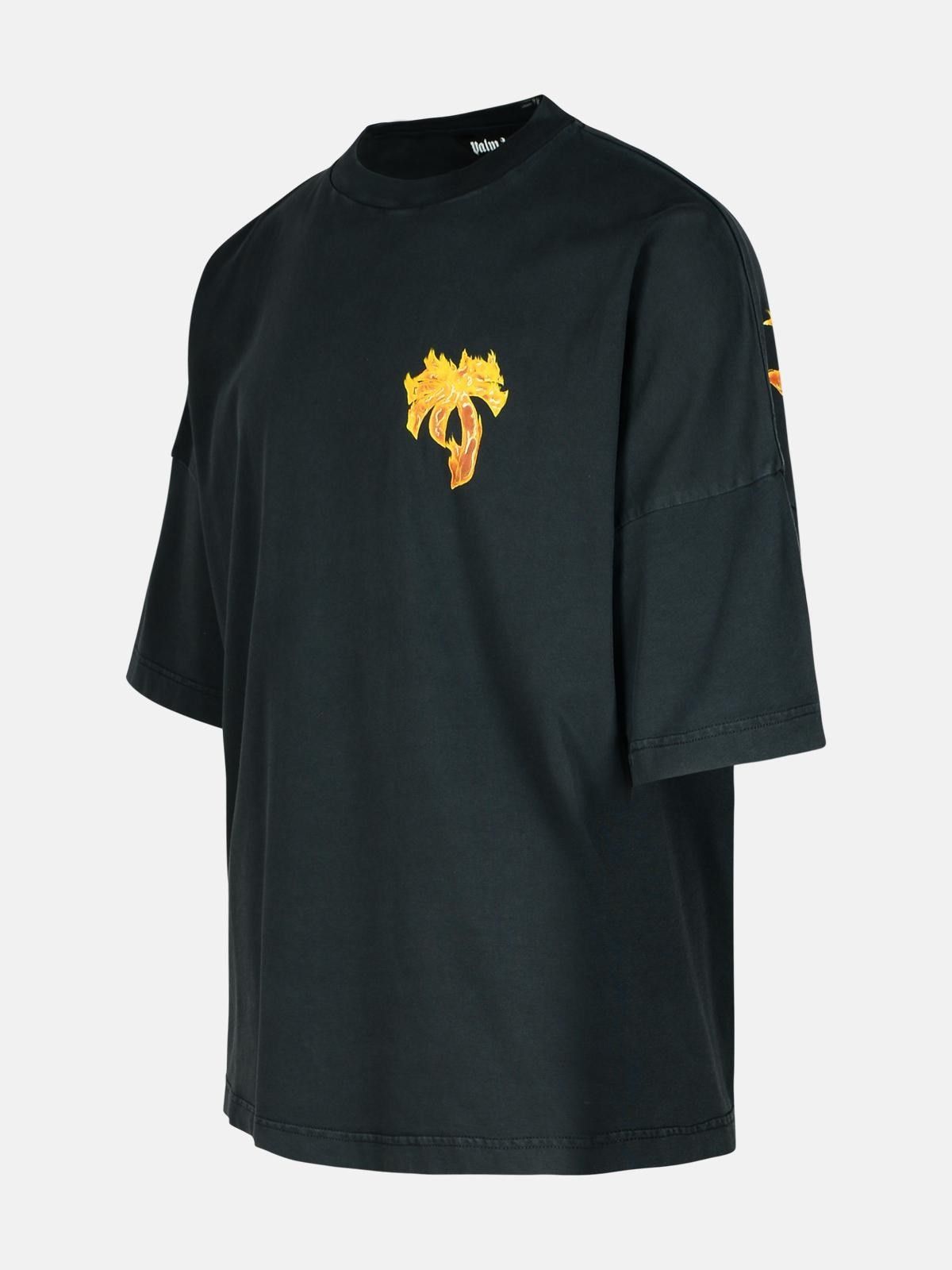 Palm Angels o1s22i1n1224 'Burning Palm Oversized T-Shirt in Black Size US M / EU 48-50 / 2 - 2 Thumbnail
