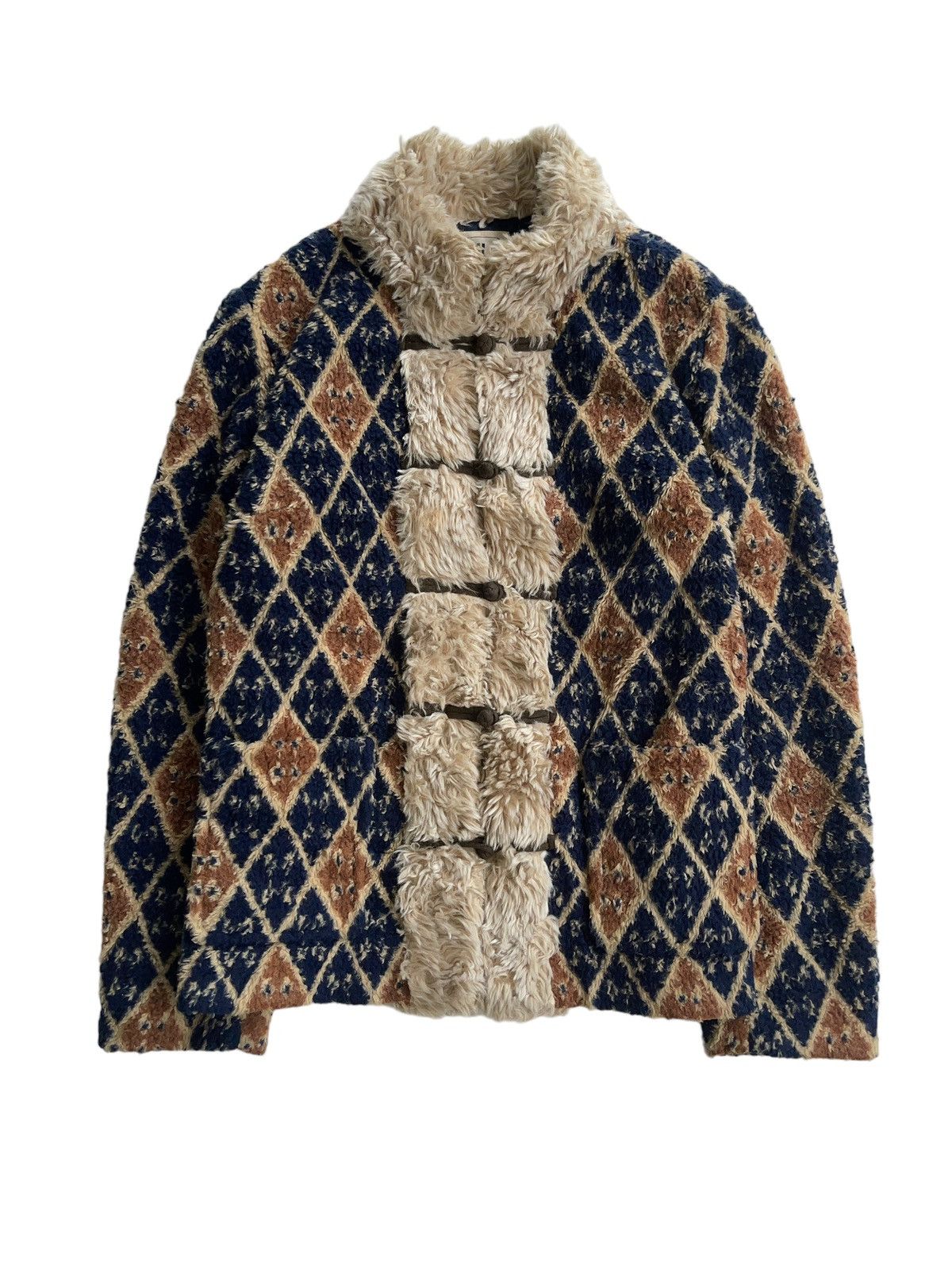 Michel Klein Michel Klein Faux Fur Mandarin Jacket Size S / US 4 / IT 40 - 1 Thumbnail