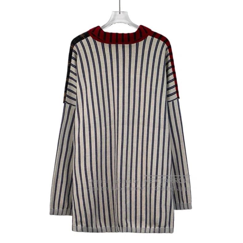 Other Loewe Color-blocked plaid striped wool lapel single-breast Size M / US 6-8 / IT 42-44 - 2 Thumbnail
