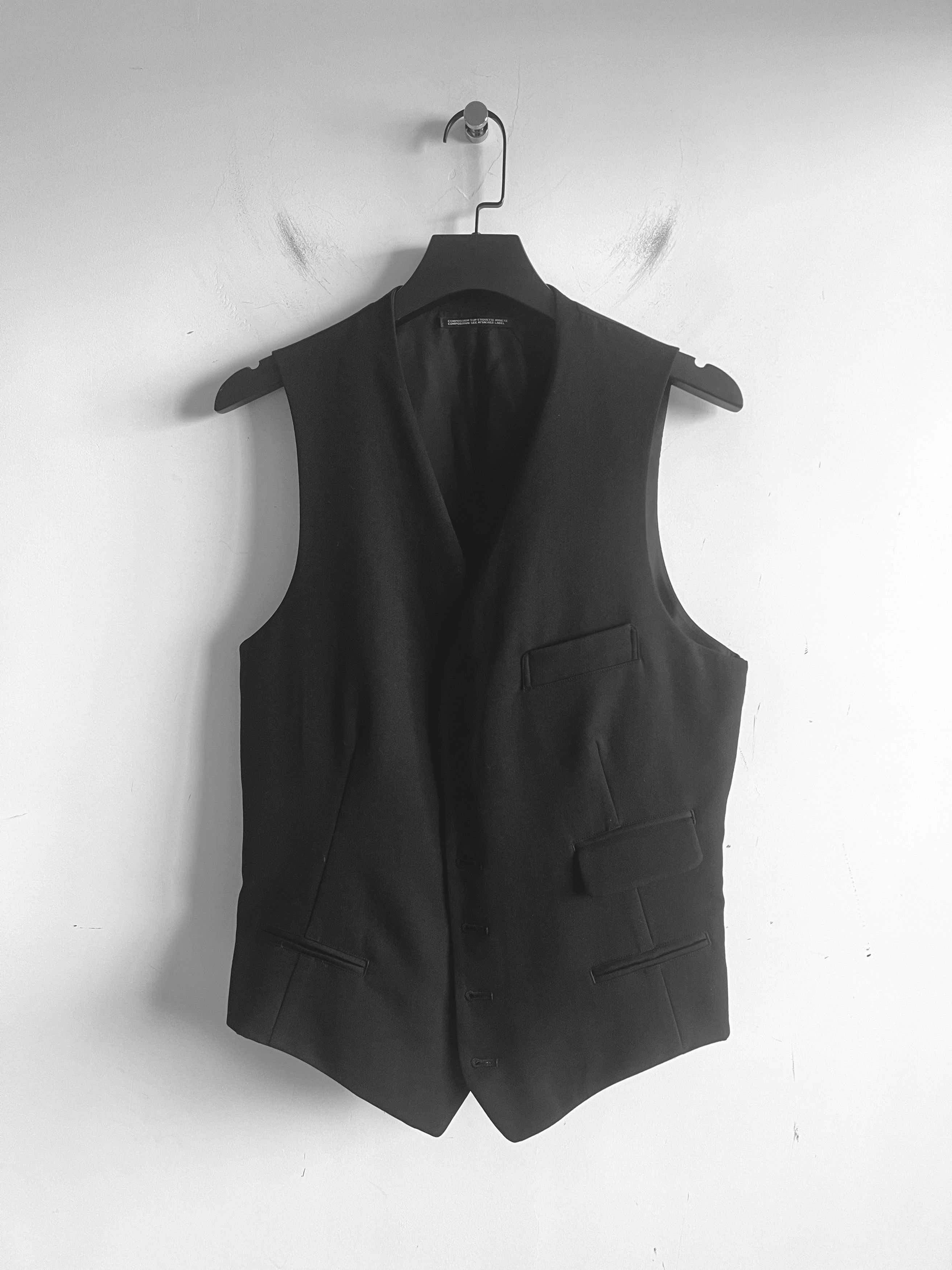 Yohji Yamamoto Yohji Yamamoto Pour Homme -Wool Gabardine 7BS Suit Vest Size US XL / EU 56 / 4 - 1 Thumbnail