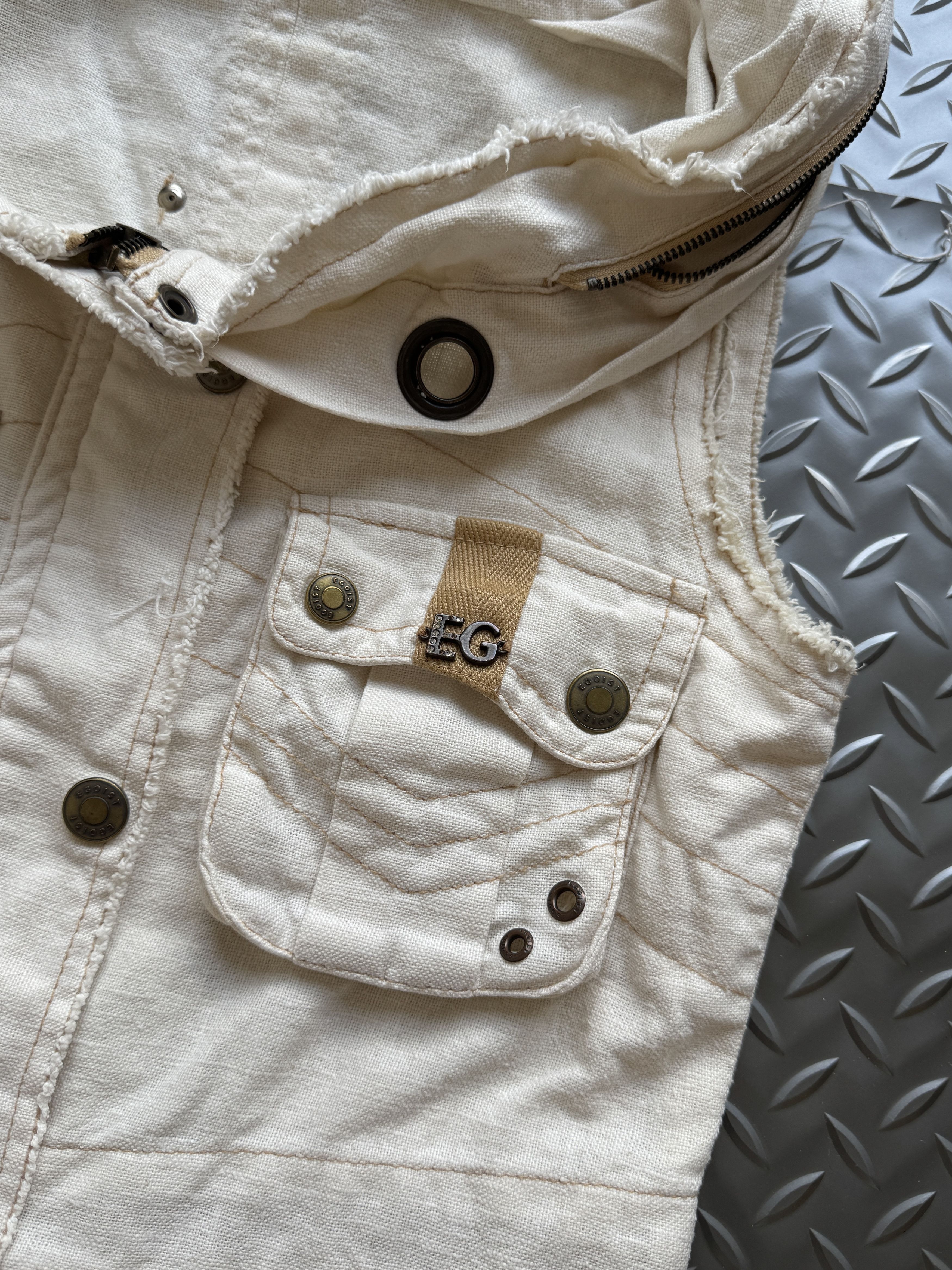 If Six Was Nine EGOIST Hooded Utility Vest – Off White / Ecru Size S / US 4 / IT 40 - 3 Thumbnail