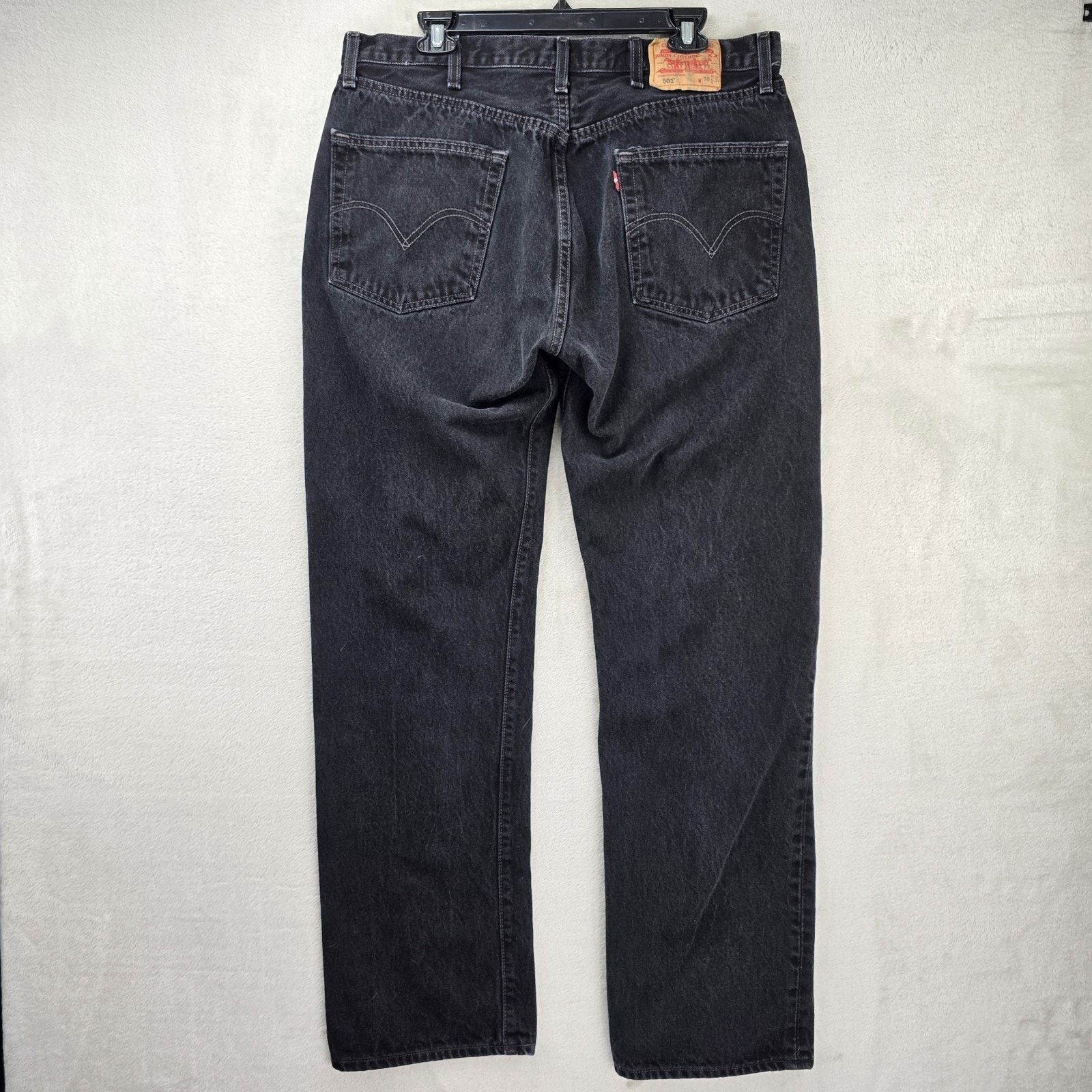 Levi's Vintage Levis 501 Jeans Mens 38x34 (Fits 36x32) Black Y2K Size US 36 / EU 52 - 8 Thumbnail