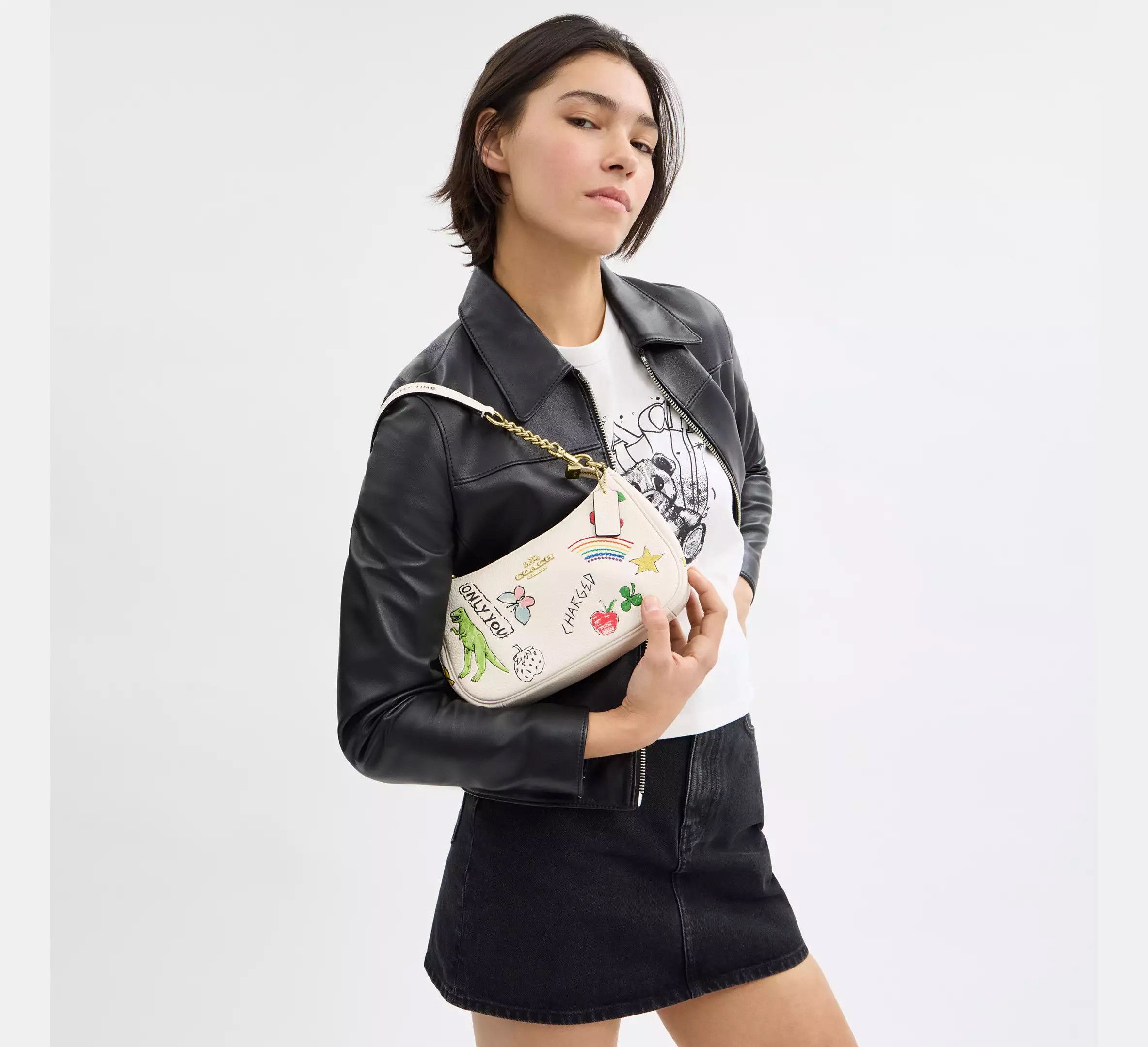 Coach NWT Coach Teri Shoulder Bag With Sketch Print CAK17 Size ONE SIZE - 9 Thumbnail