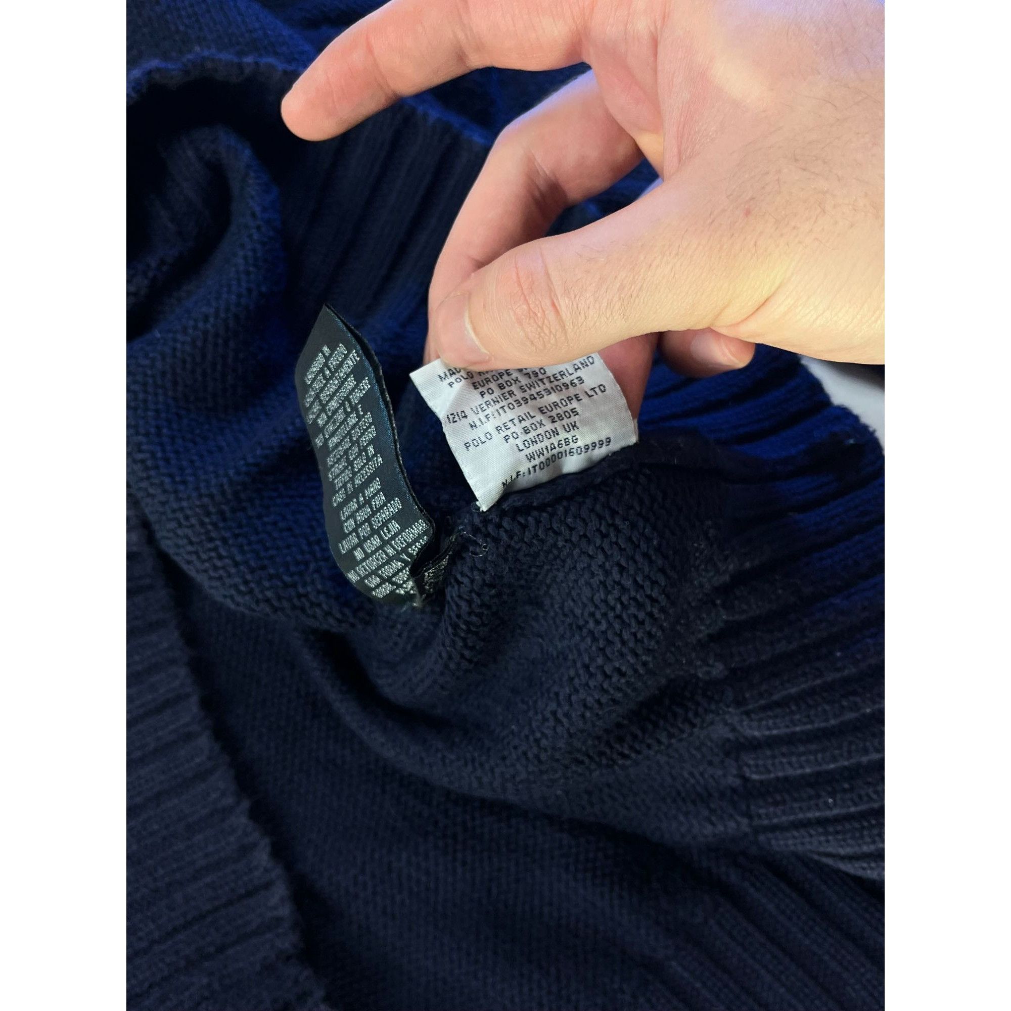 Polo Ralph Lauren × Ralph Lauren × Vintage Polo Ralph Lauren Vintage Navy Turtleneck Sweater Size US XL / EU 56 / 4 - 5 Thumbnail