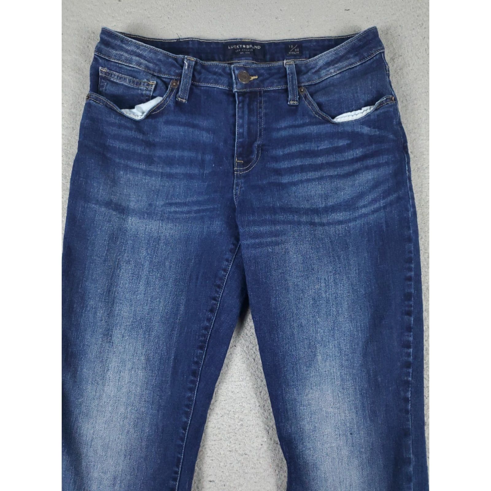 Lucky Brand Lucky Brand Jeans Womens Size 10 Blue Straight Leg Cotton Blend Casual Denim Womens Size 32" / US 10 / IT 46 - 2 Thumbnail