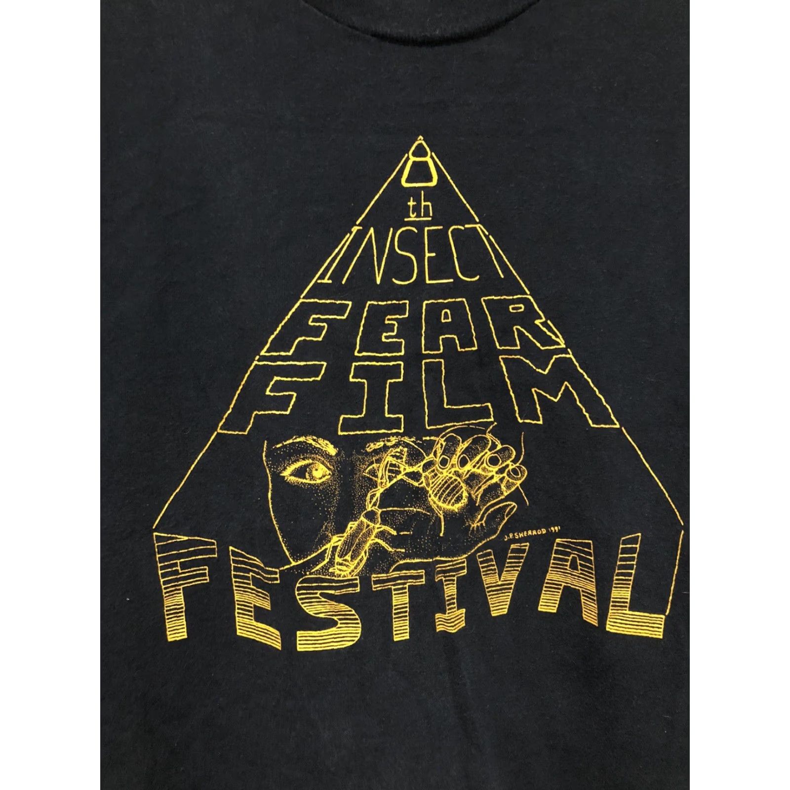 Fruit Of The Loom VINTAGE 1991 8th Insect Fear Film Festival T Shirt 2XL Entomology Illinois 90s Size US XXL / EU 58 / 5 - 2 Thumbnail