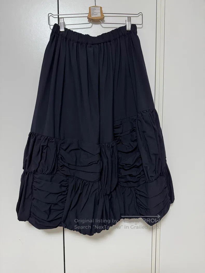 Comme Des Garcons size XS Heavy Pleated Thin Wool Skirt