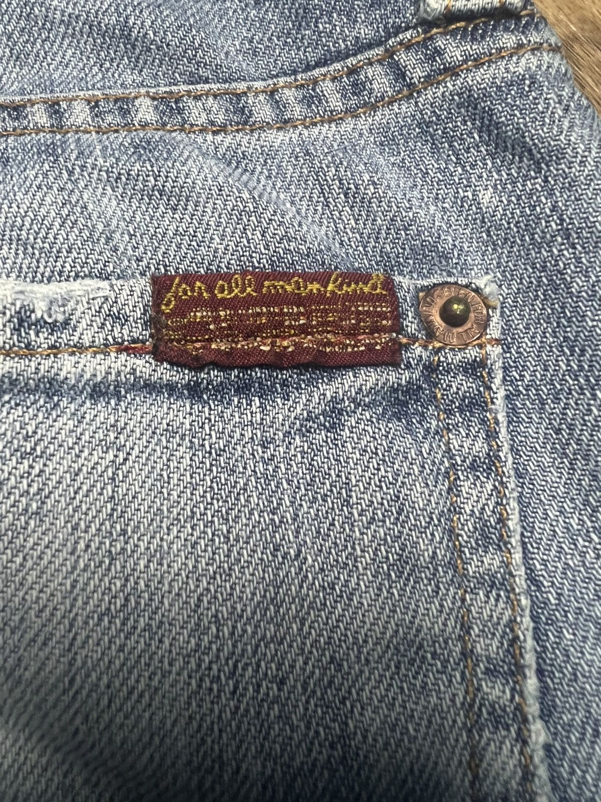 14th Addiction 7 For All Mankind Bootcut Jeans Distressed Denim (42) Size 27" / US 4 / IT 40 - 19 Thumbnail