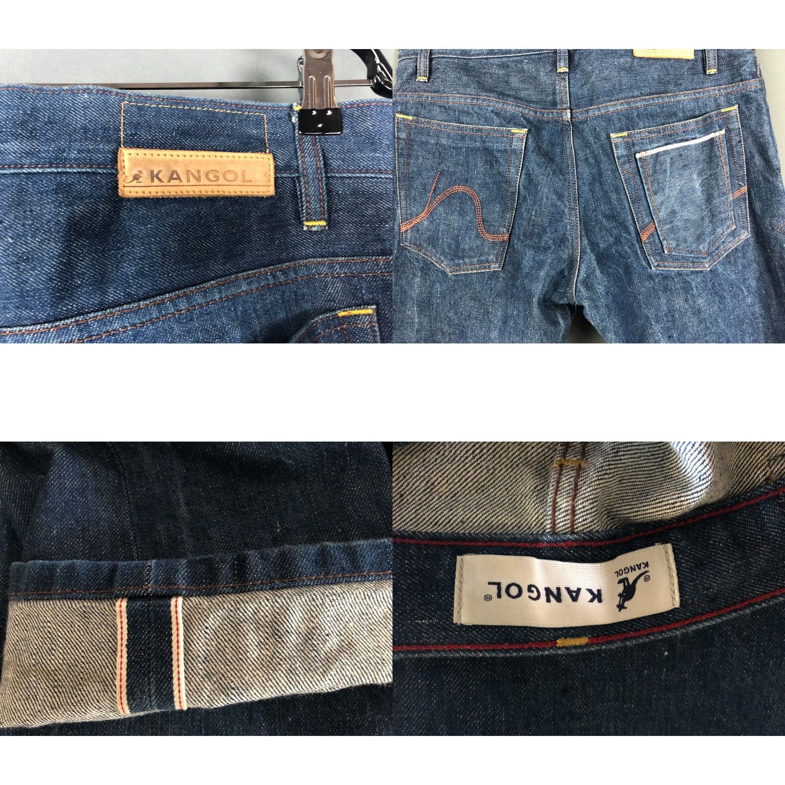 Kangol Kangol Jeans Mens One Size Blue Selvedge Cotton Men Slim Low Rise Fit Size US 35 - 8 Thumbnail