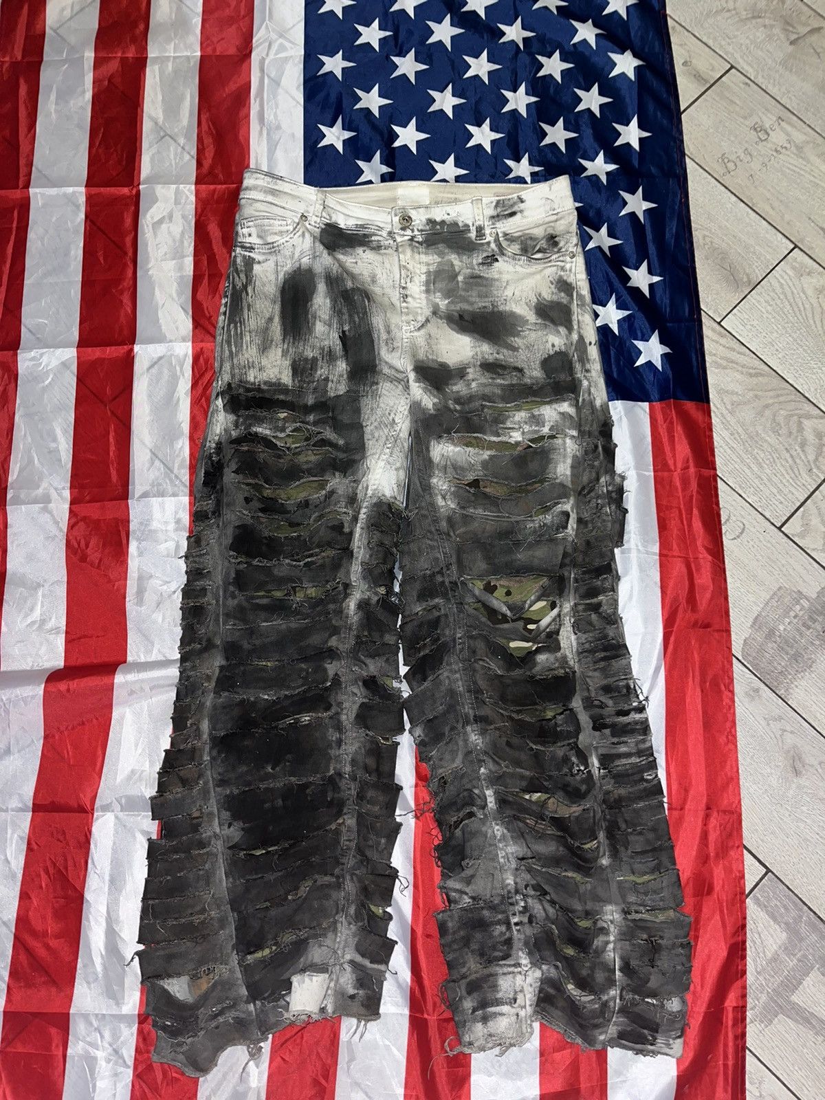 Other castom distressed jeans Size US 30 / EU 46 - 1 Thumbnail