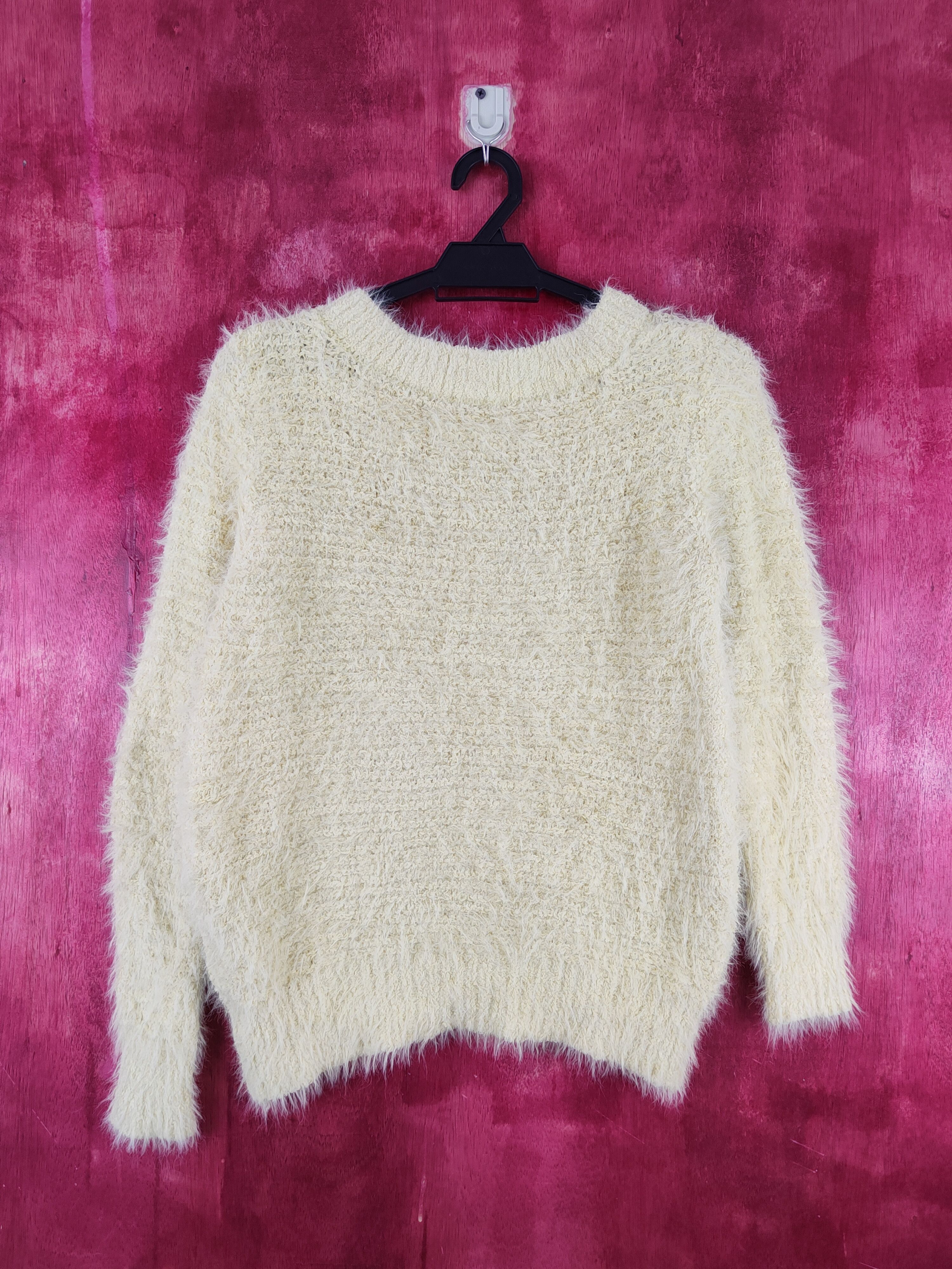 Aran Isles Knitwear Chocol Raffine Robe Yellow Fur Mohair Knitwear #S2009 Size S / US 4 / IT 40 - 7 Thumbnail