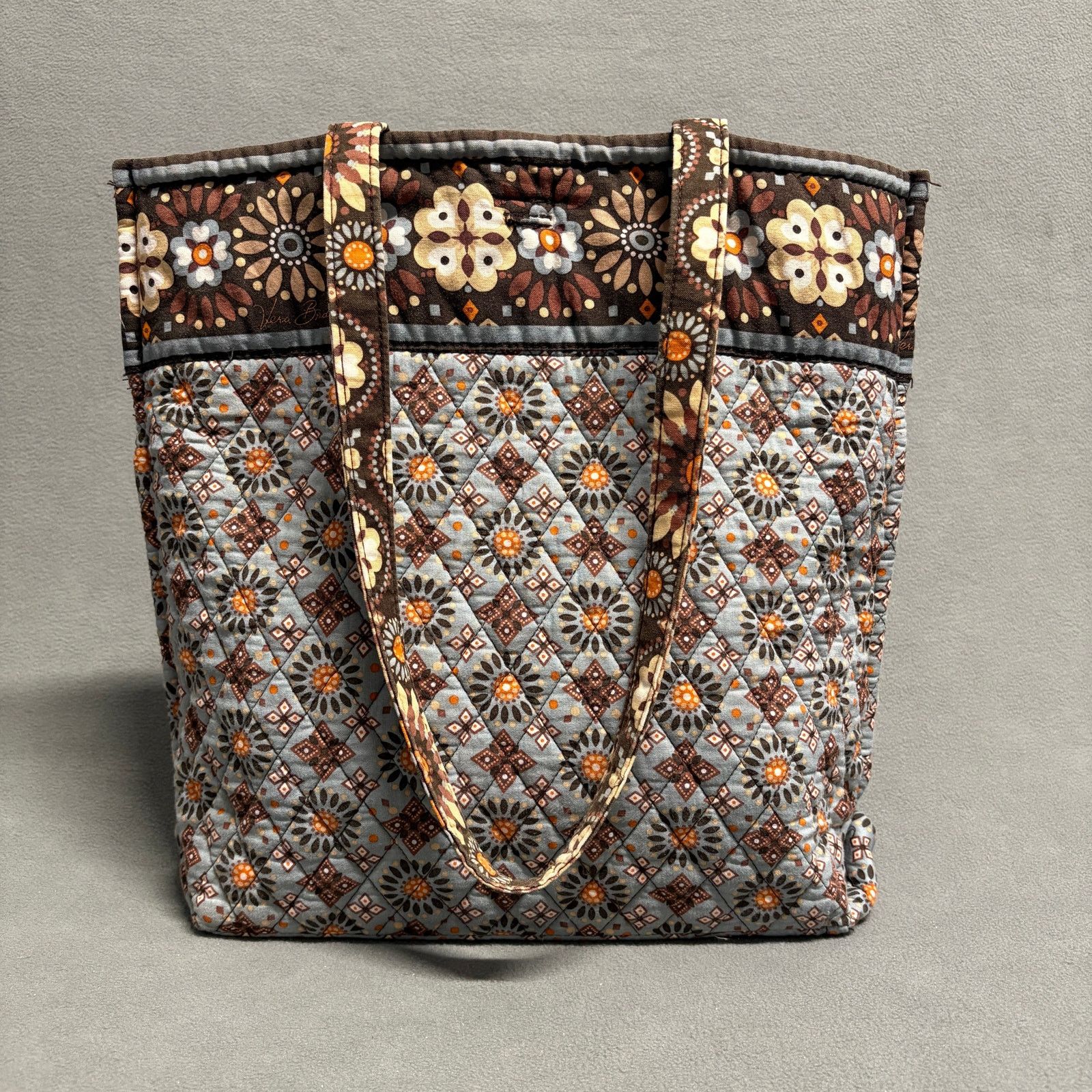 Vera Bradley Vera Bradley Quilted Tote Bag Floral Brown Blue 13"x14" Size ONE SIZE - 6 Thumbnail