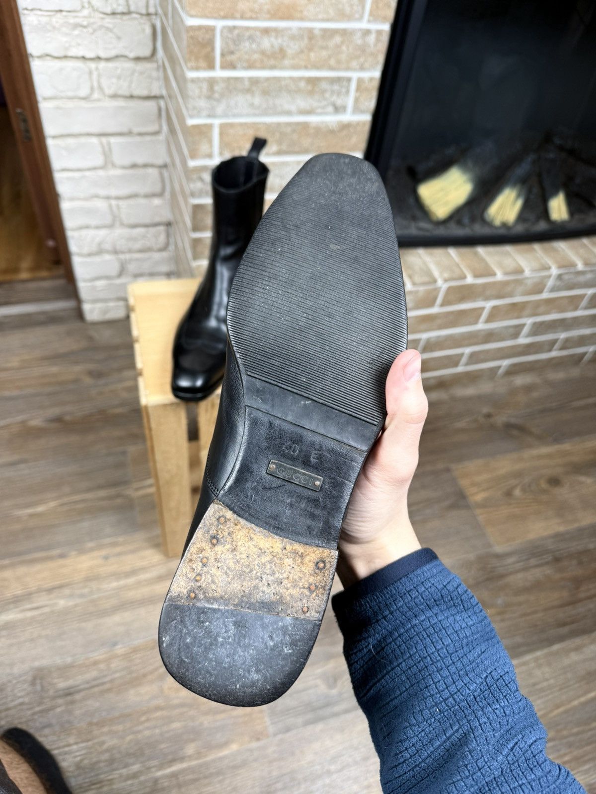 Gucci Mens Gucci Black Leather Chelsea Western Boots Size EUR 40 Size US 7 / EU 40 - 11 Thumbnail