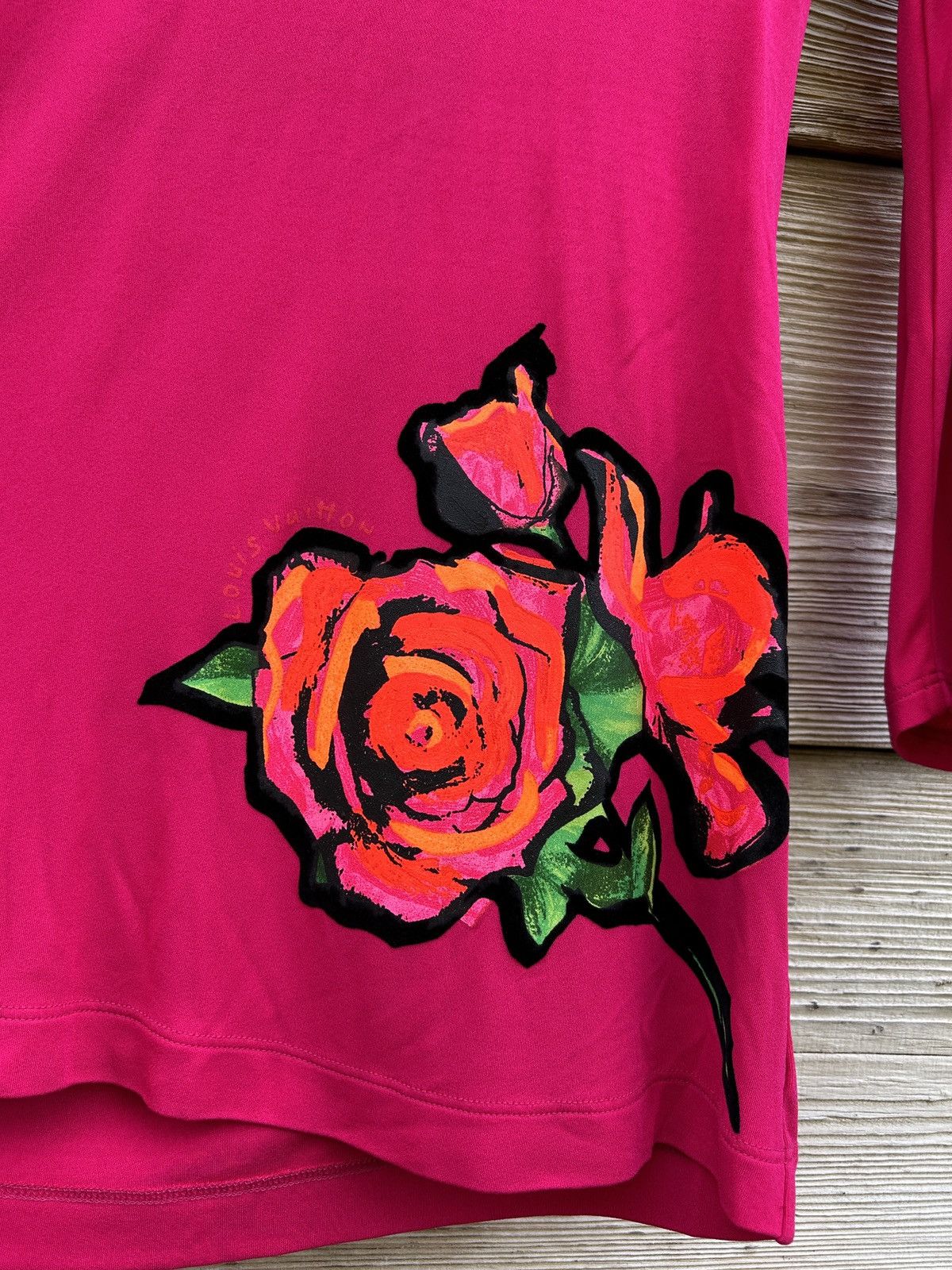 Louis Vuitton × Stephen Sprouse Louis Vuitton Stephen Sprouse Floral Rose Long Sleeve Dress Size XXS / US 00 / IT 34 - 5 Thumbnail
