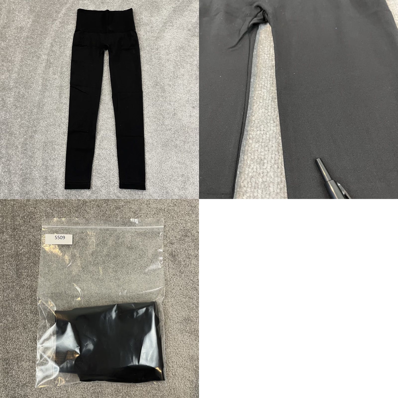 Spanx Spanx Leggings Women Medium x 25" Black Skinny Leg Pull On Compression Nylon Gym Size 40" / US 18 - 8 Thumbnail