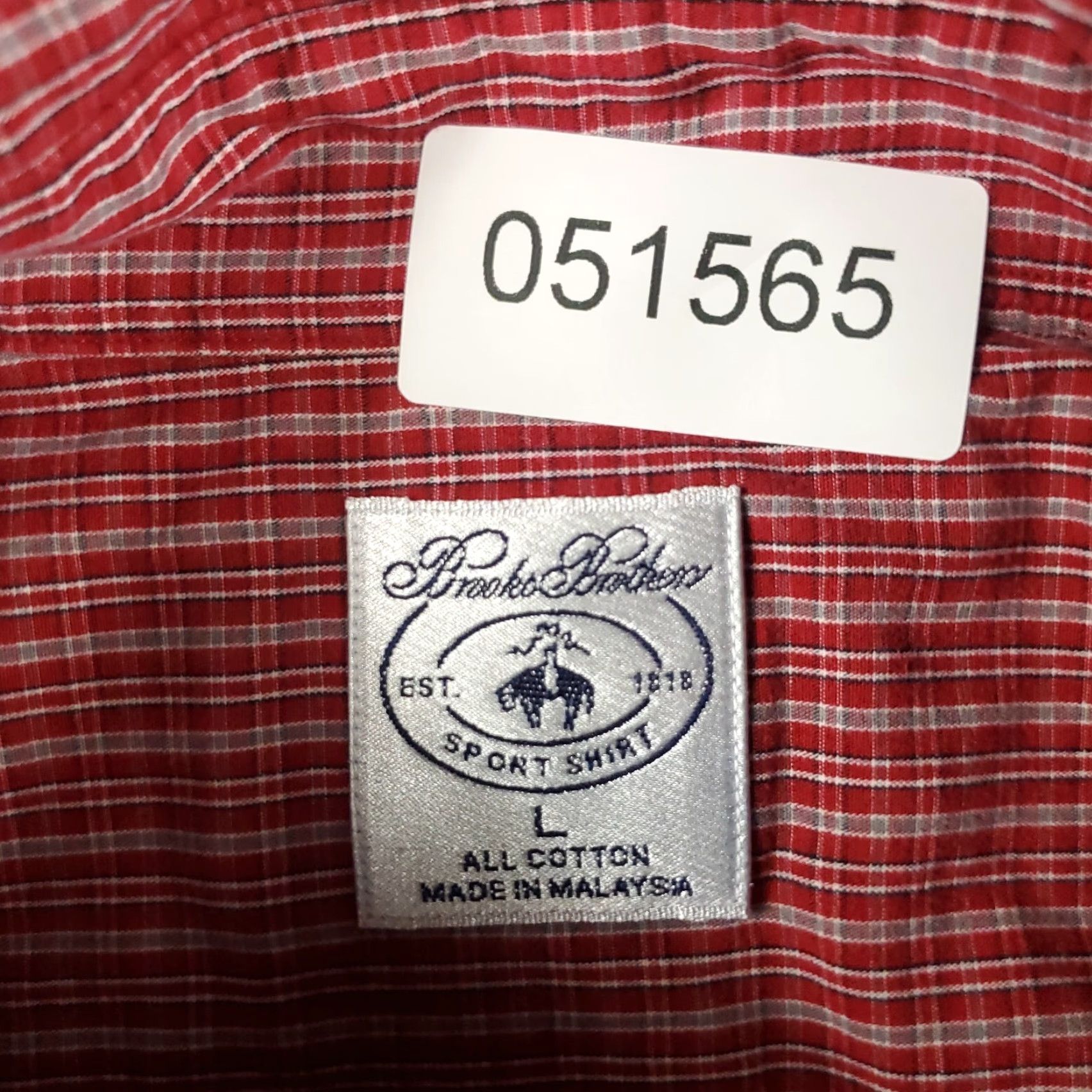 Brooks Brothers Brooks Brothers Shirt Mens L Red Plaid Button-Up Long Sleeve Casual/Business/Workwear Size US L / EU 52-54 / 3 - 6 Thumbnail