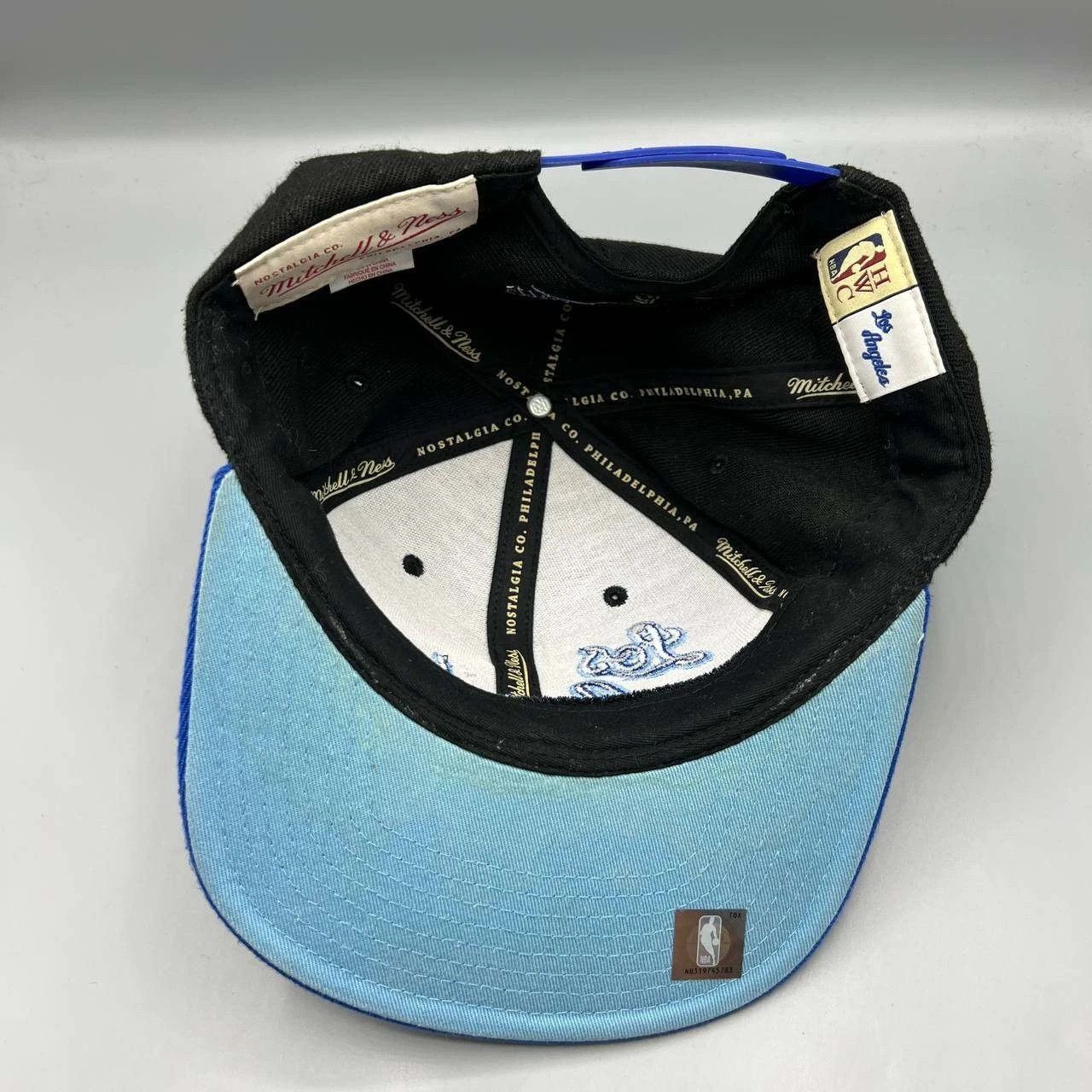 Mitchell & Ness Los Angeles Hat Men Blue Black Embroidered NBA Snap Back Cap Size ONE SIZE - 2 Thumbnail