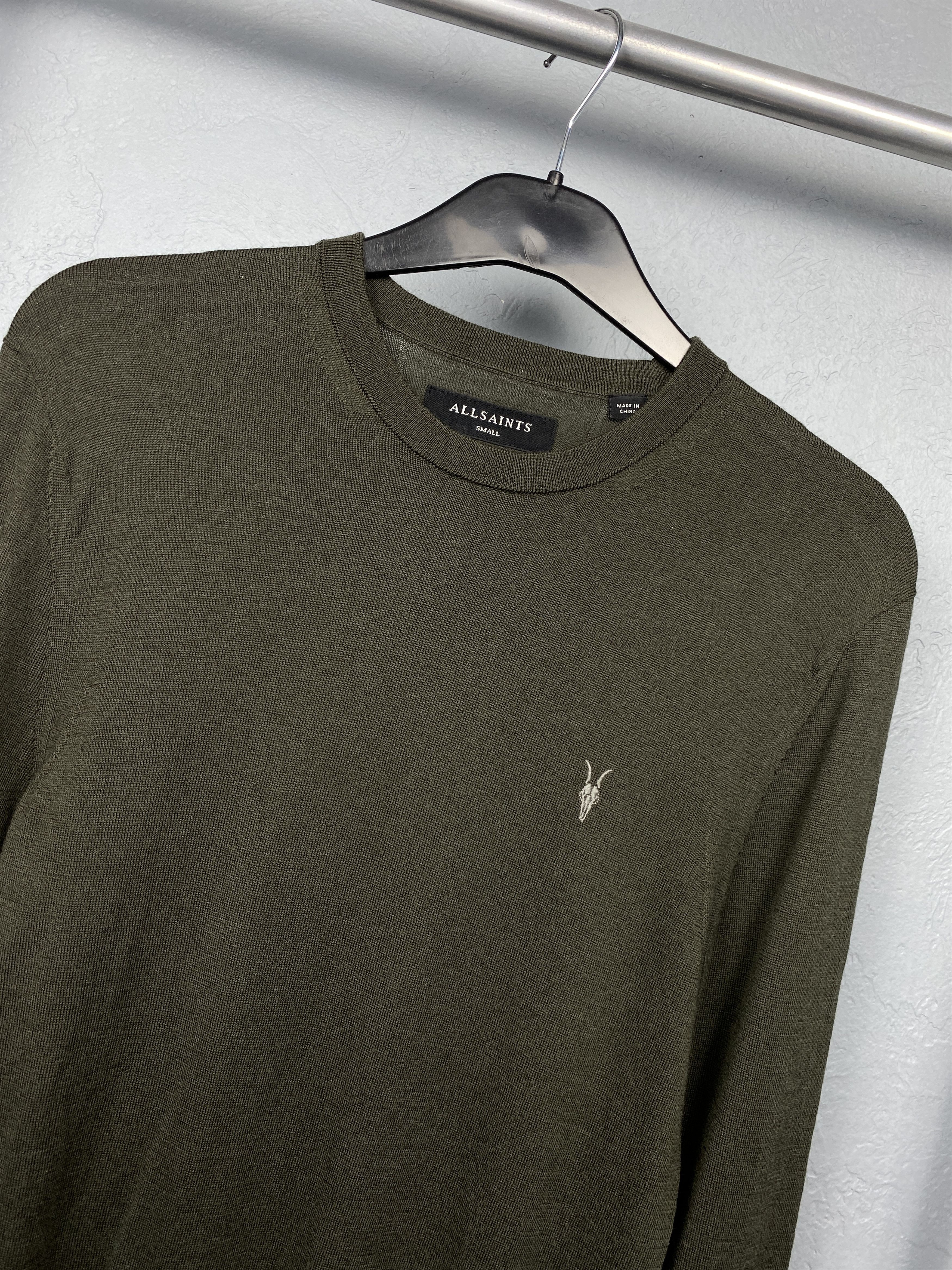 Allsaints AllSaints Mens Mode Merino Crew Neck Wool Knit Sweater Size US S / EU 44-46 / 1 - 2 Thumbnail