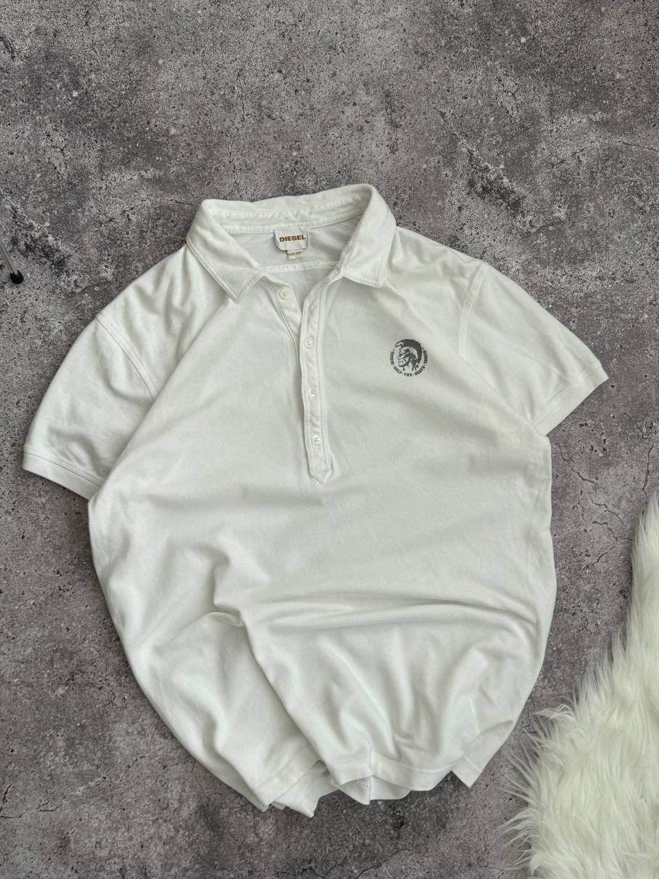 Diesel Vintage Diesel Retro logo classic white Y2K polo t-shirt Size US XL / EU 56 / 4 - 4 Thumbnail