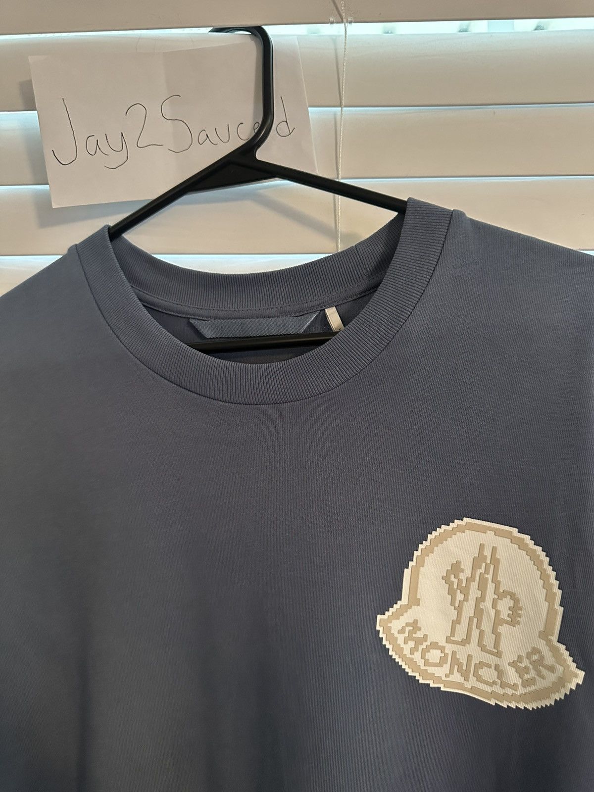 Moncler Blue Moncler Logo Tee Size US XL / EU 56 / 4 - 4 Thumbnail