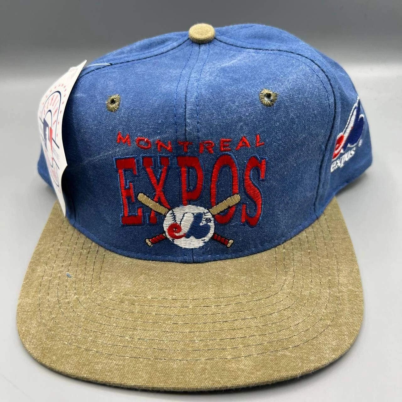Signatures × Vintage Montreal Expos Hat Men Blue Brown Signatures MLB Snap Back Size ONE SIZE - 1 Thumbnail
