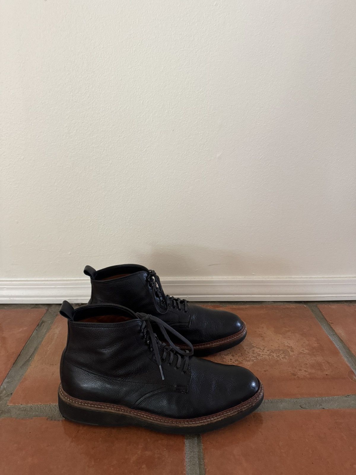Alden Alden Plain Toe Wedge Boot D9841H Black Regina Grain Calf Size US 11 / EU 44 - 1 Thumbnail
