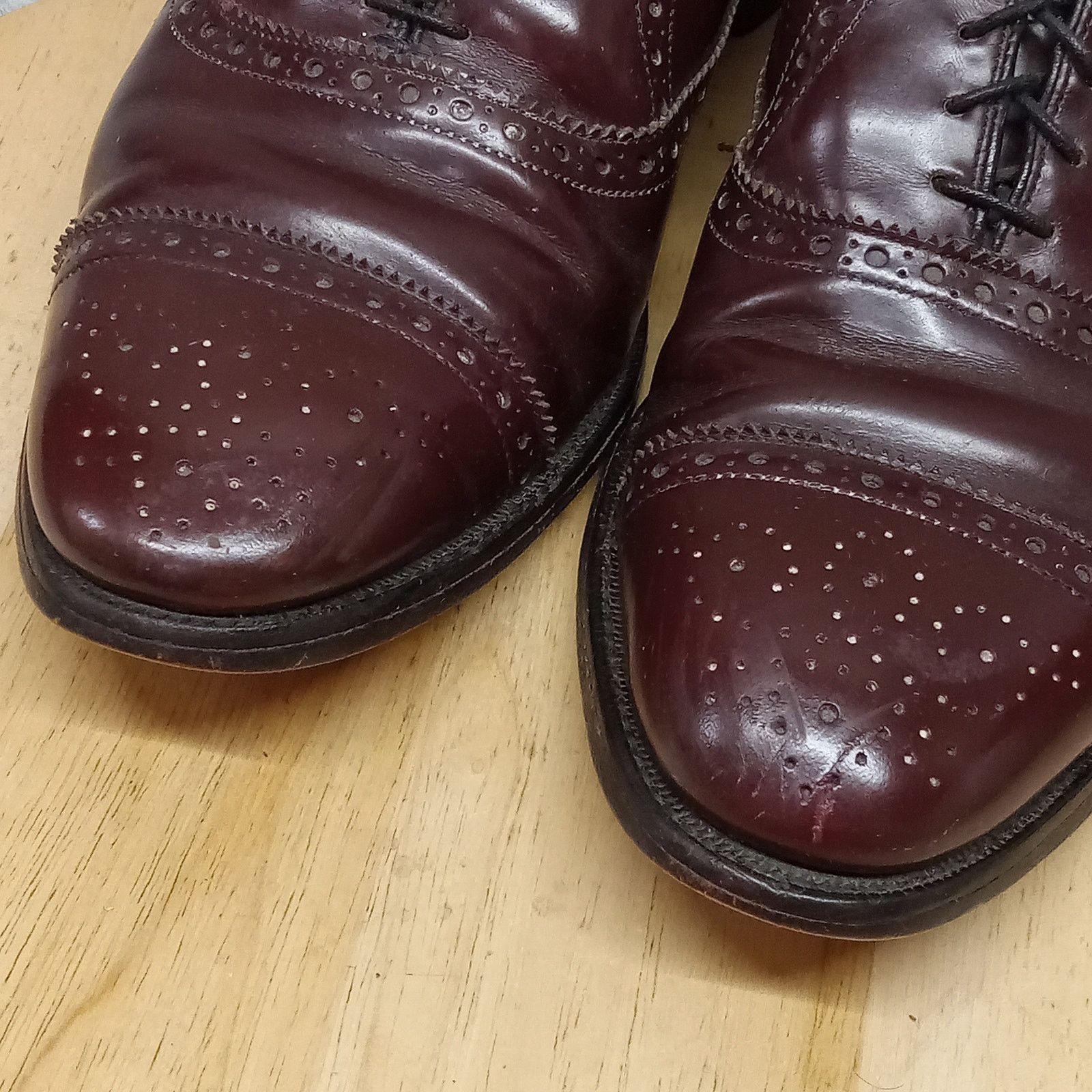 & Other Stories Allen Edmonds Fairfield Dress Shoes Mens 8D Cap Toe Leather Size US 8 / EU 41 - 3 Thumbnail