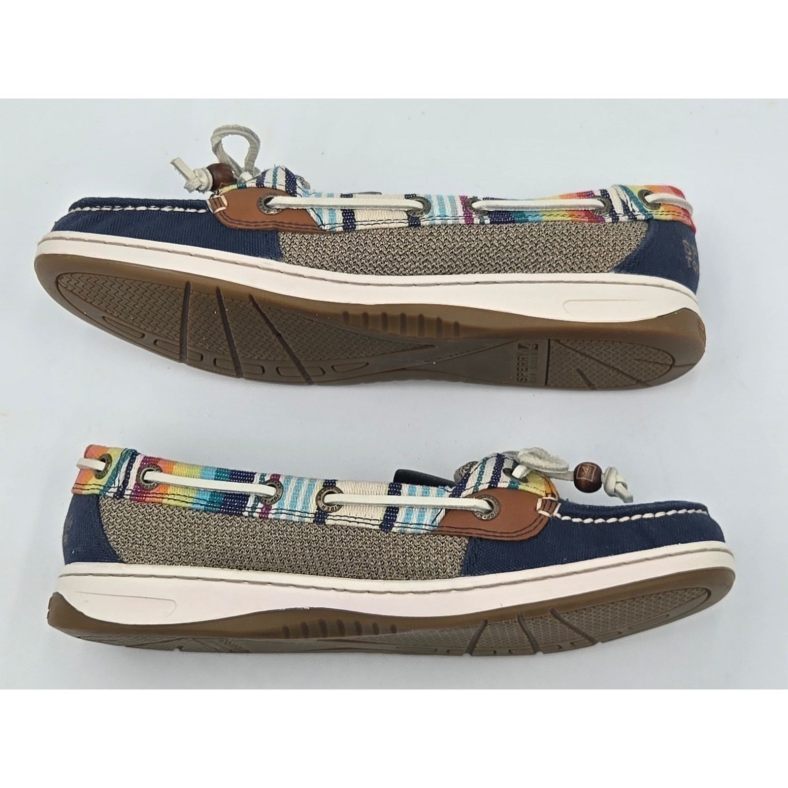 Sperry Sperry Angelfish Womens 7M Navy Serape Boat Shoes Slip On Size US 7 / IT 37 - 4 Thumbnail