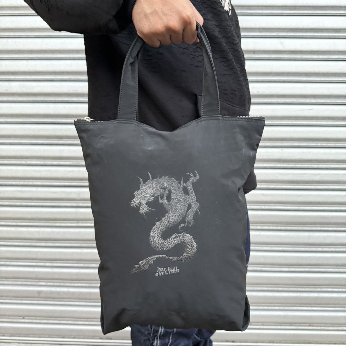 Jean Paul Gaultier RARE Jean Paul Gaultier Dragon Tote Bag Nylon Size ONE SIZE - 2 Thumbnail