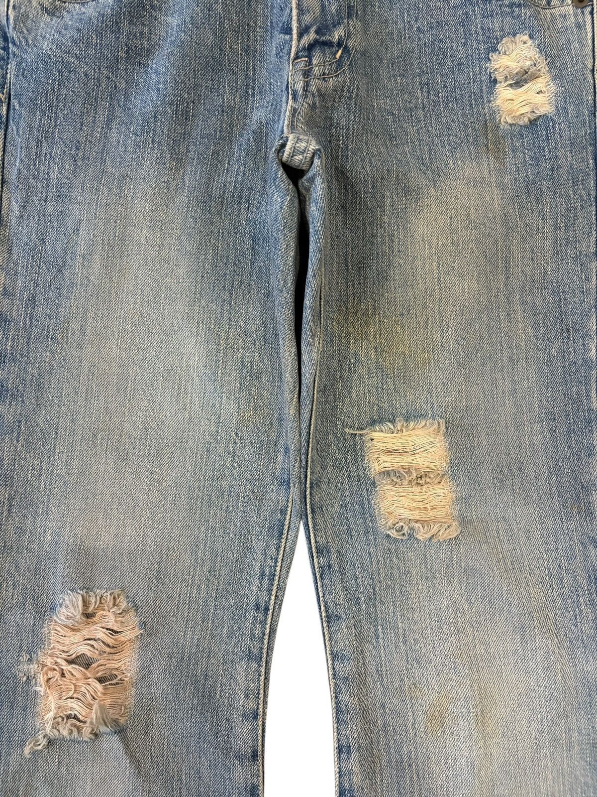 Yasuyuki Ishii Vintage Japanese Brand Mud Wash Distressed Flare Jeans Size 28" / US 6 / IT 42 - 5 Thumbnail
