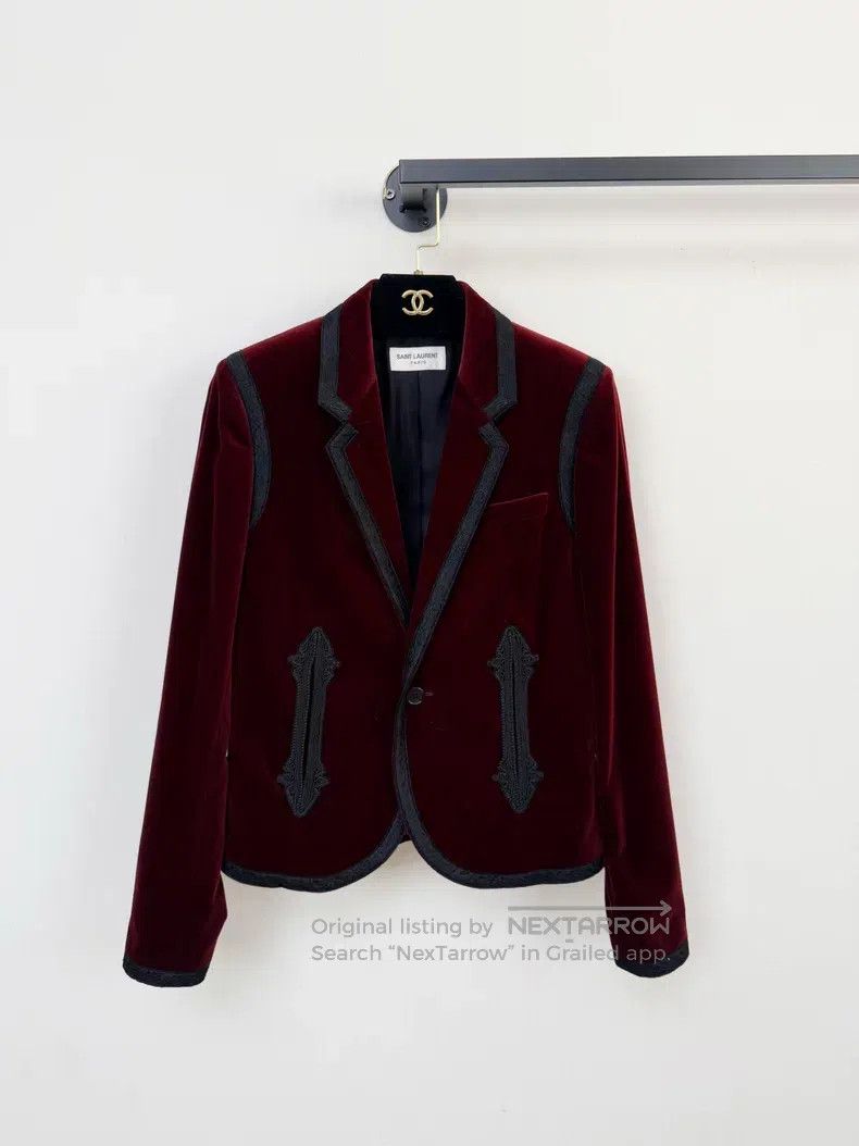 Saint Laurent Paris Saint Laurent Paris Velvet Jacket Size XS / US 0-2 / IT 36-38 - 1 Thumbnail