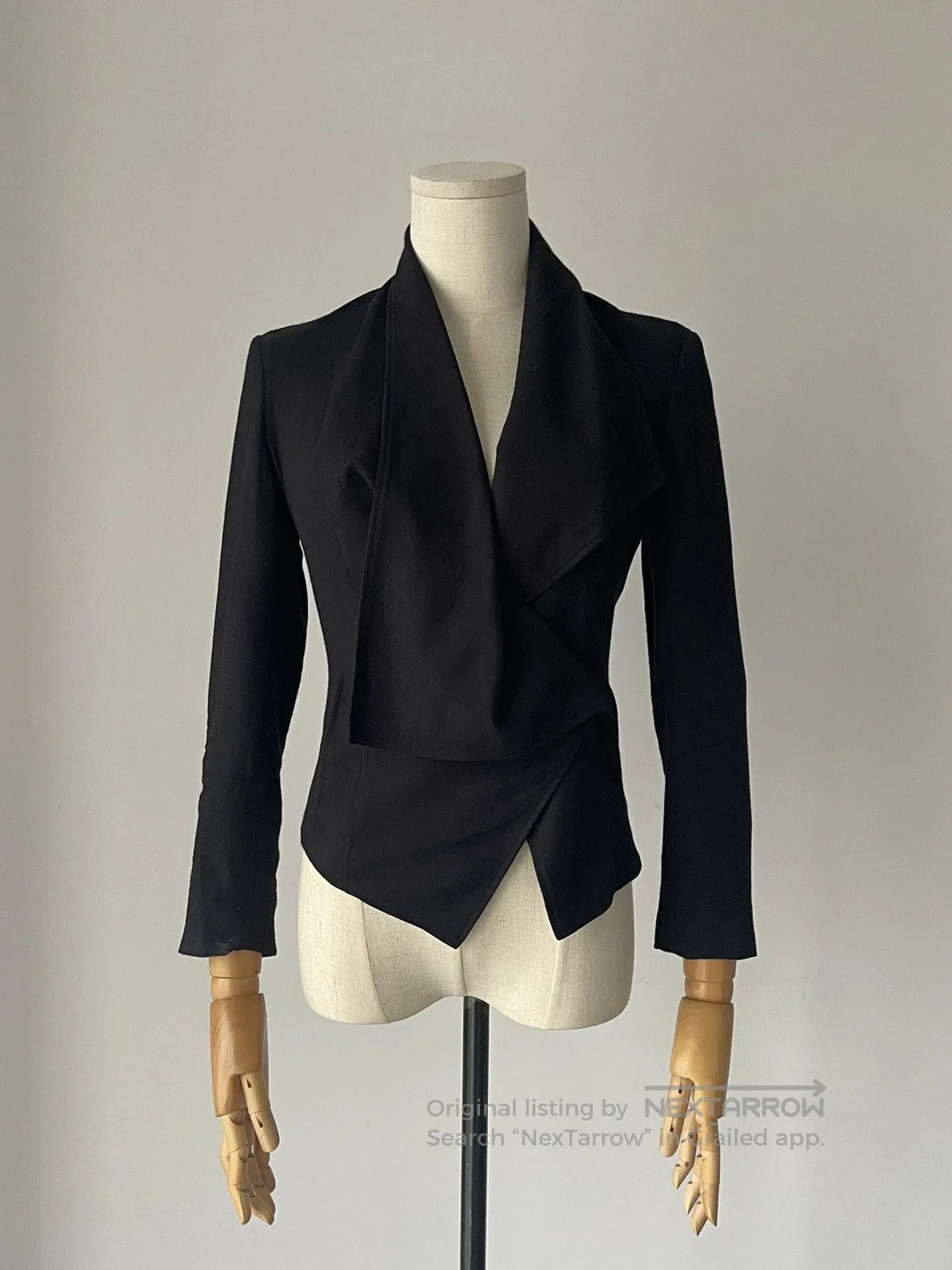 Helmut Lang Helmut Lang Irregular Neck Silk Jacket. Size M / US 6-8 / IT 42-44 - 3 Thumbnail