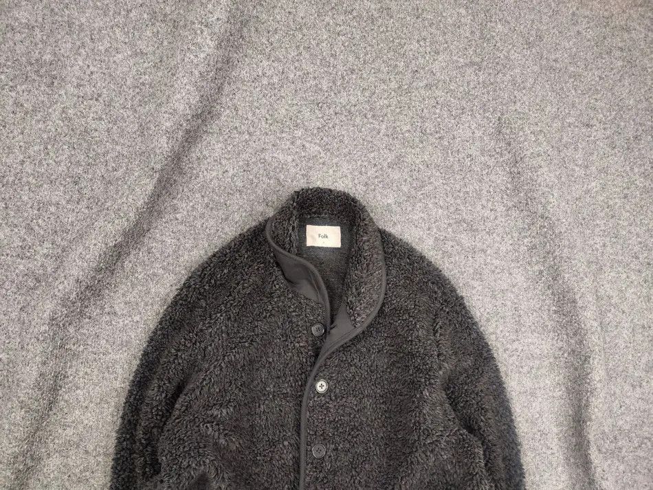 Folk Folk Design Teddy Fleece Sherpa Gray Overshirt Pocket Jacket Size US S / EU 44-46 / 1 - 1 Thumbnail