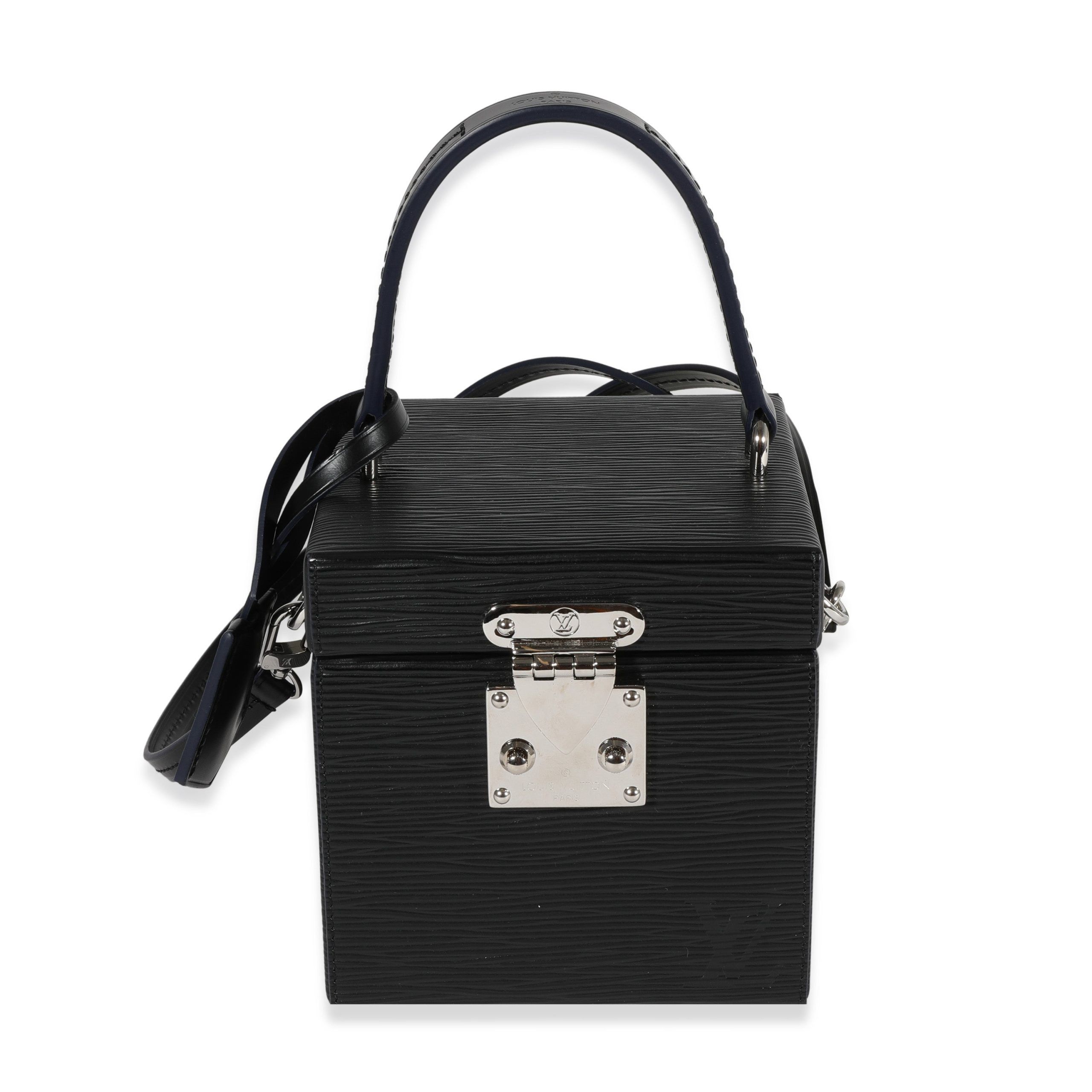 image of Louis Vuitton Noir Epi Leather Bleecker Box in Black, Women's