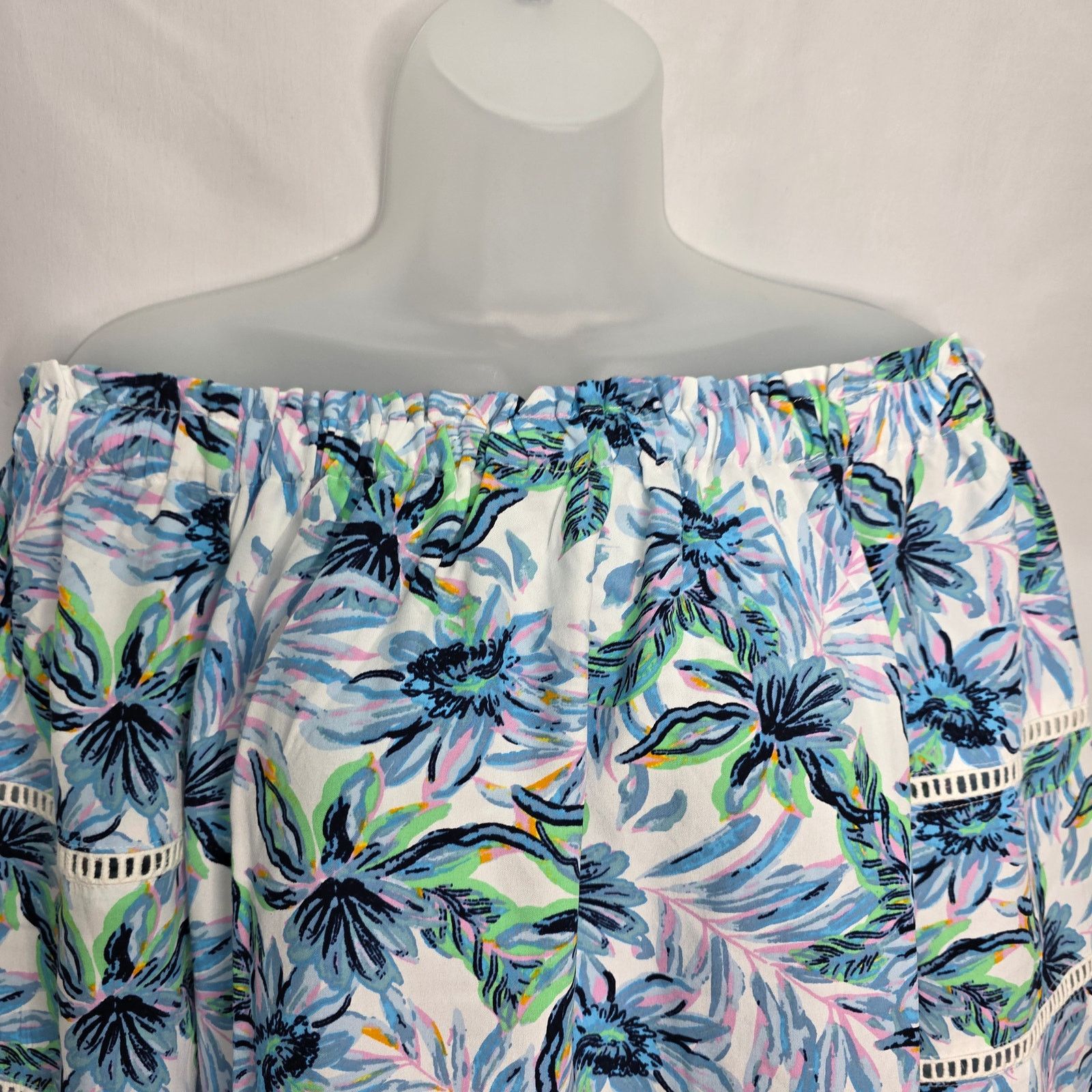 Other Stella Parker Off Shoulder Balloon Sleeve Tropical Dress Size M / US 6-8 / IT 42-44 - 6 Thumbnail
