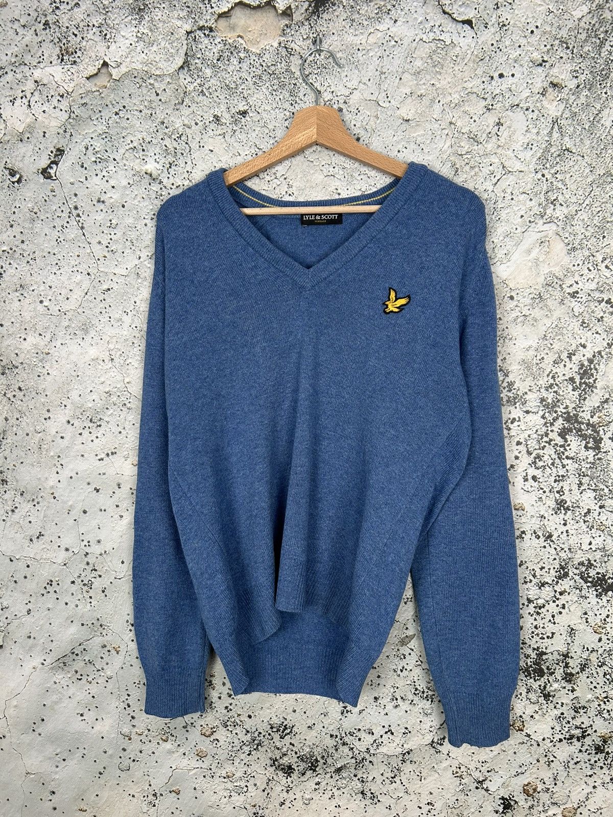 Lyle & Scott Blue Knit Sweater Avant Garde Vintage