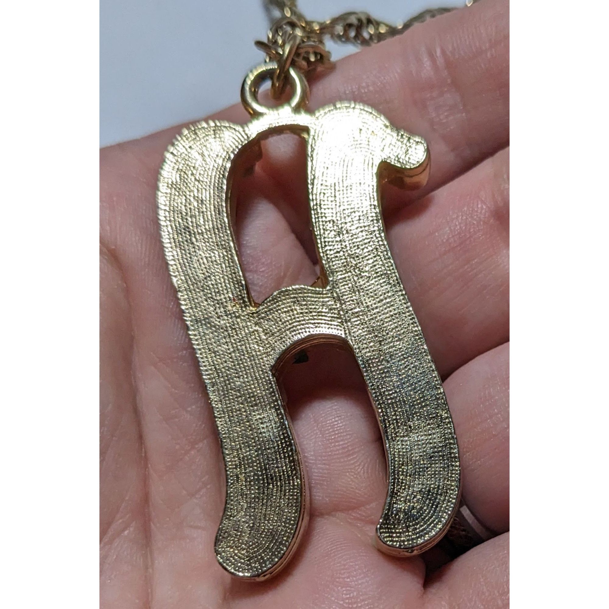 Other Gemstone Chip H Initial Pendant Necklace Size ONE SIZE - 10 Thumbnail