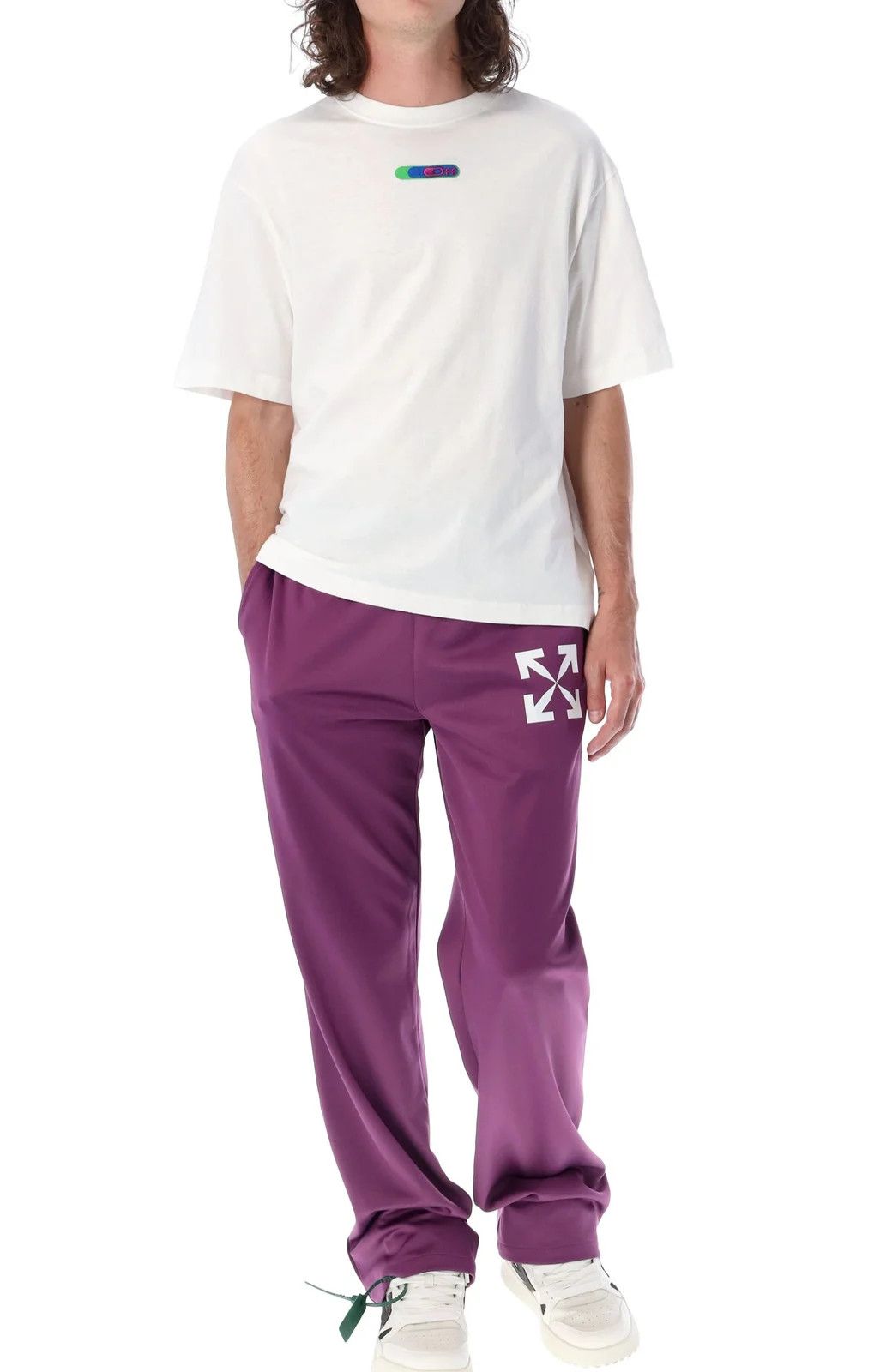 Off-White o1y0225 Logo Jogger & Sweatpant in Purple Size US 34 / EU 50 - 3 Thumbnail