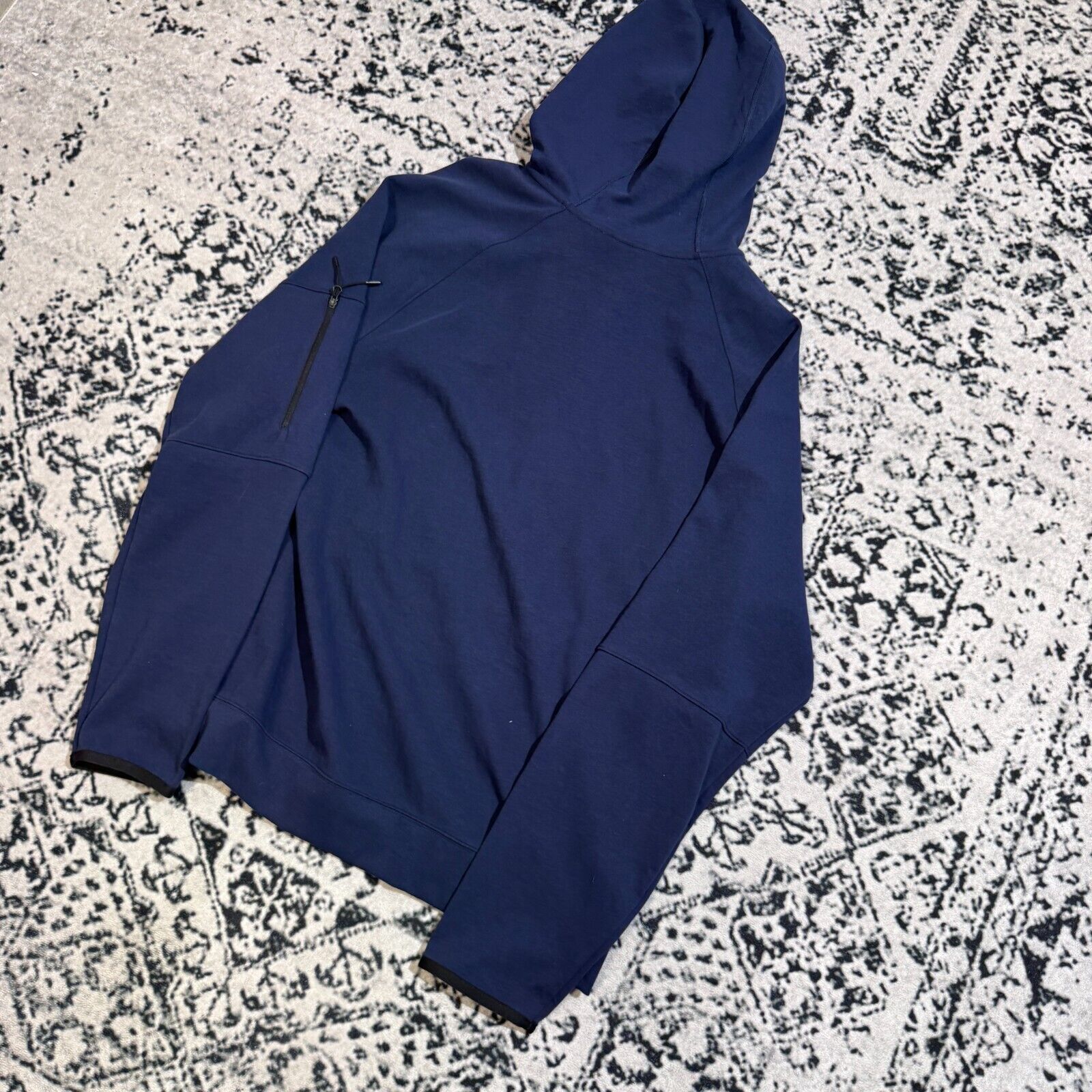 Nike × Vintage Vintage Nike Navy Cotton Hoodie Zip Size XL Y2K Tech Fleece Size US XL / EU 56 / 4 - 9 Thumbnail