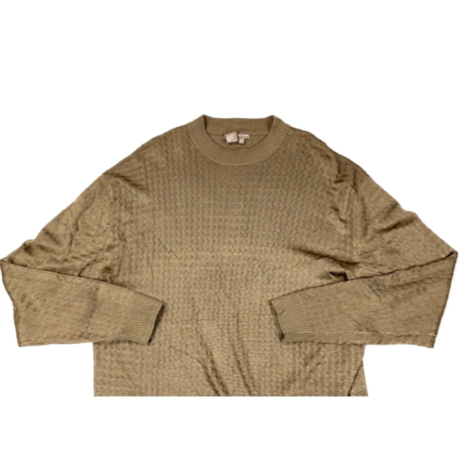 Vintage Tulliano Green Brown Textured Pullover Sweater Adult XL Cotton Blend Dad Style Mens Size US XL / EU 56 / 4 - 3 Thumbnail