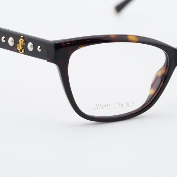 Jimmy Choo Jimmy Choo JC334 0086 00 Eyeglasses Havana 54mm Cat Eye Fram Size ONE SIZE - 2 Thumbnail