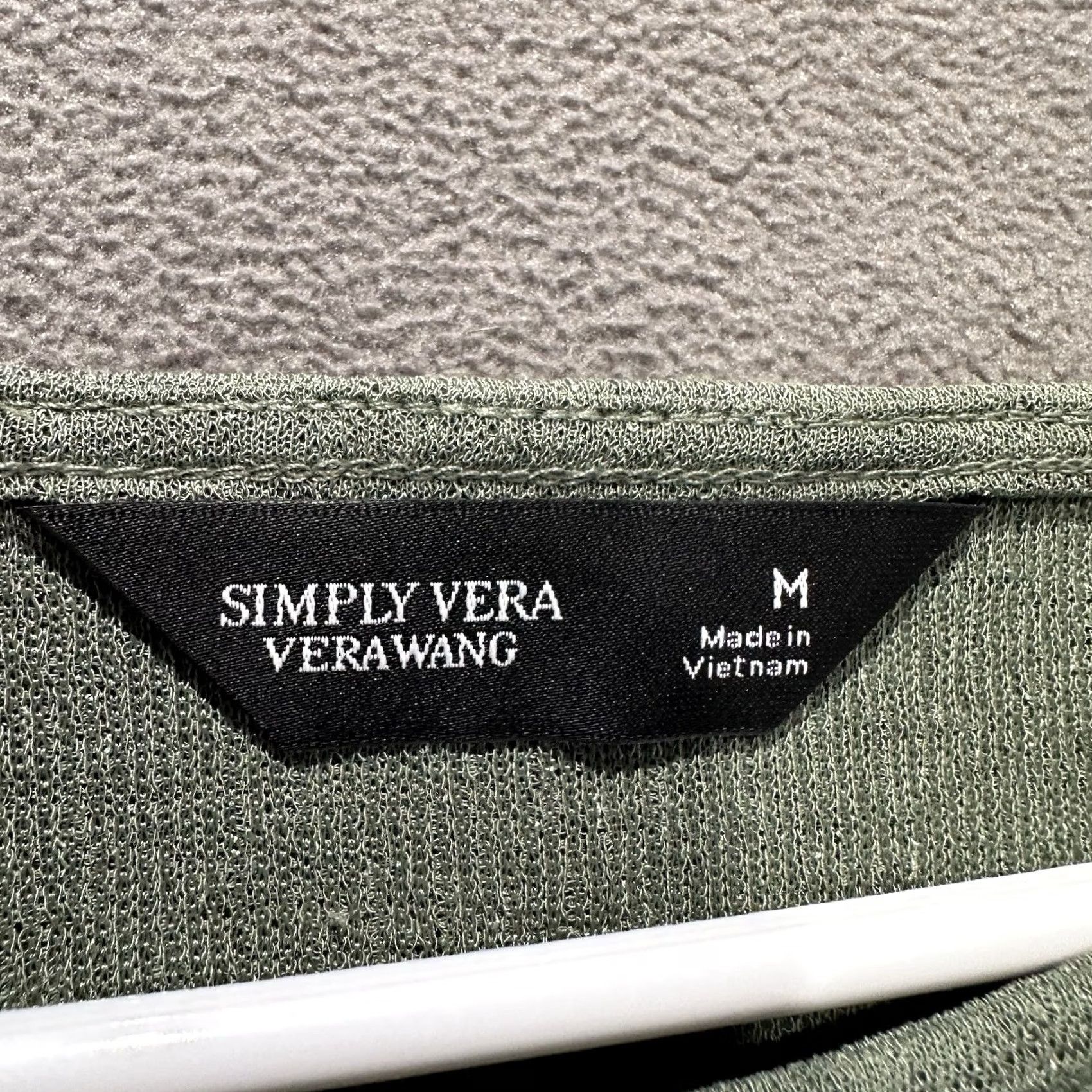 Vintage Simply Vera Vera Wang Blouse Womens M Green Ruched Balloon Sleeve Top Size M / US 6-8 / IT 42-44 - 5 Thumbnail