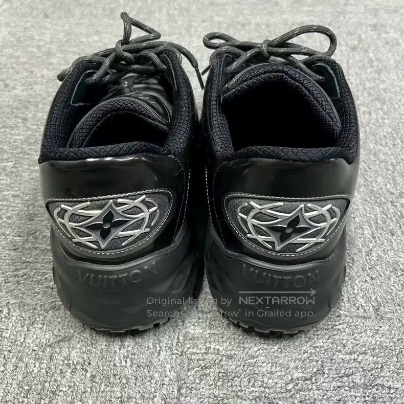 Louis Vuitton Louis Vuitton Black Leather Round Toe Lace Up Low Top Casu Size US 5.5 / EU 38 - 3 Thumbnail