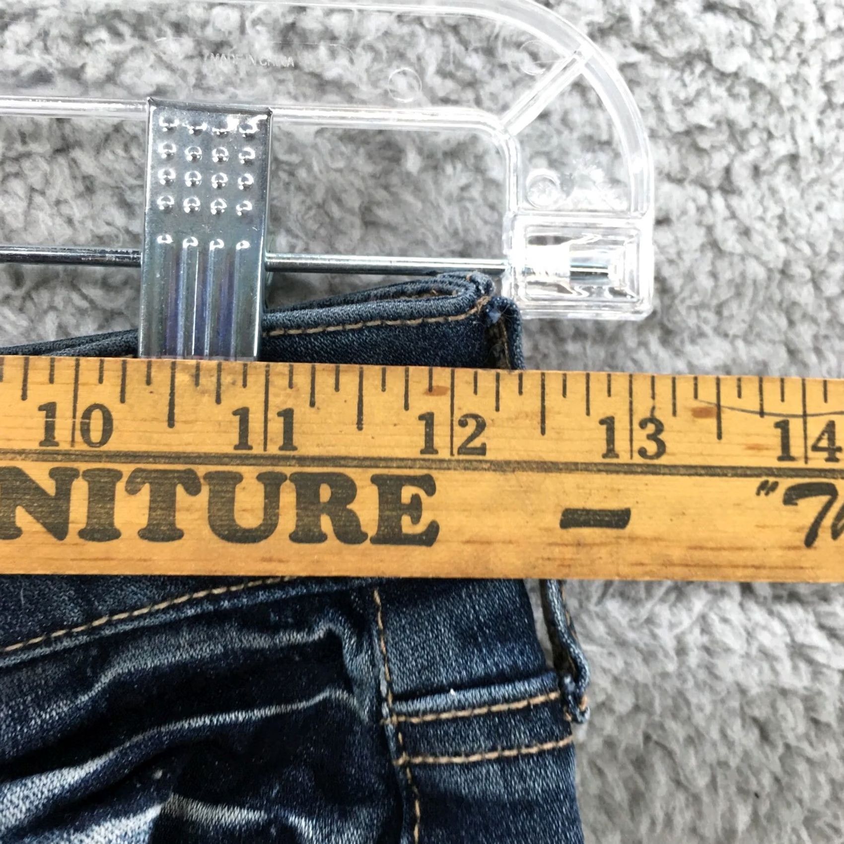 Vintage SO Womens Jeans 3 Blue Denim Dark Wash Ankle Jeggings Jeans Regular 3 Womens SO Ultimate High Rise Jeans Blue Denim Dark Wash Button Fly Size 26" / US 2 / IT 38 - 6 Thumbnail