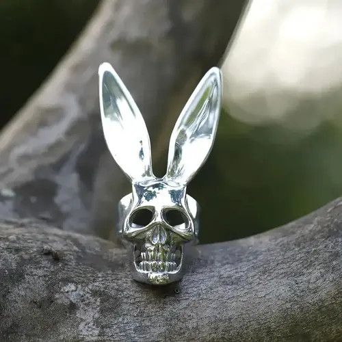 Designer Skull Rock Bunny Ring Size ONE SIZE - 4 Thumbnail