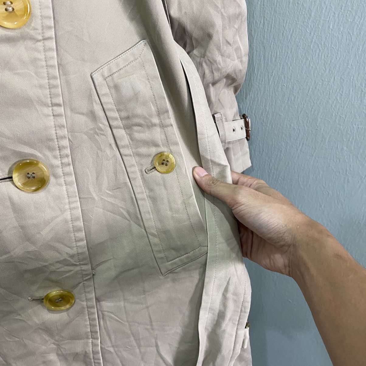 Burberry Vintage Burberrys Nova Check Double Breasted Trench Coat Size US M / EU 48-50 / 2 - 10 Thumbnail
