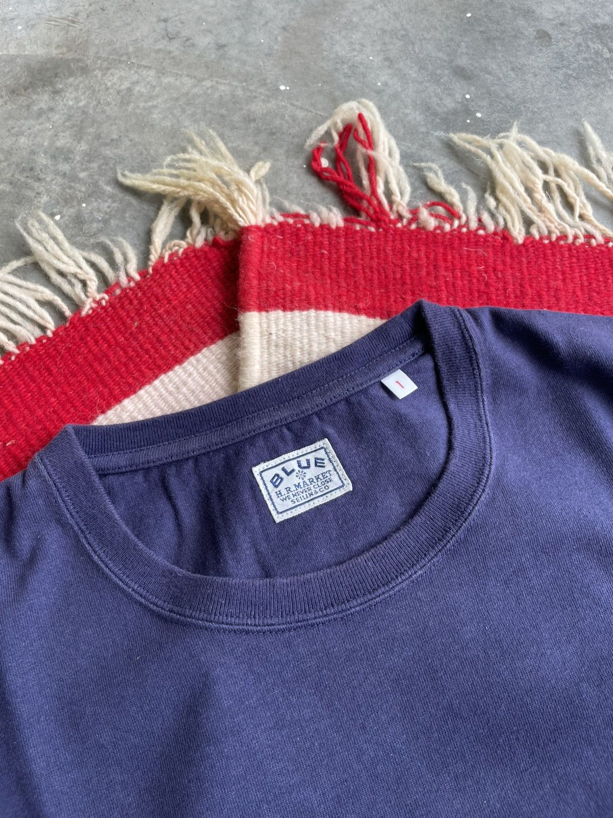 HOLLYWOOD RANCH MARKET × Japanese Brand Blue Blue Indigo Pocket tee Size US M / EU 48-50 / 2 - 4 Thumbnail
