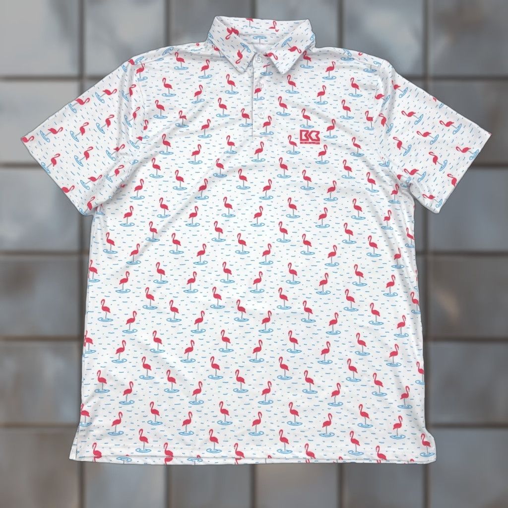 Cutter & Buck Cutter & Buck Polo Shirt Men L Golf Performance Flamingo All Over Print Size US L / EU 52-54 / 3 - 1 Thumbnail