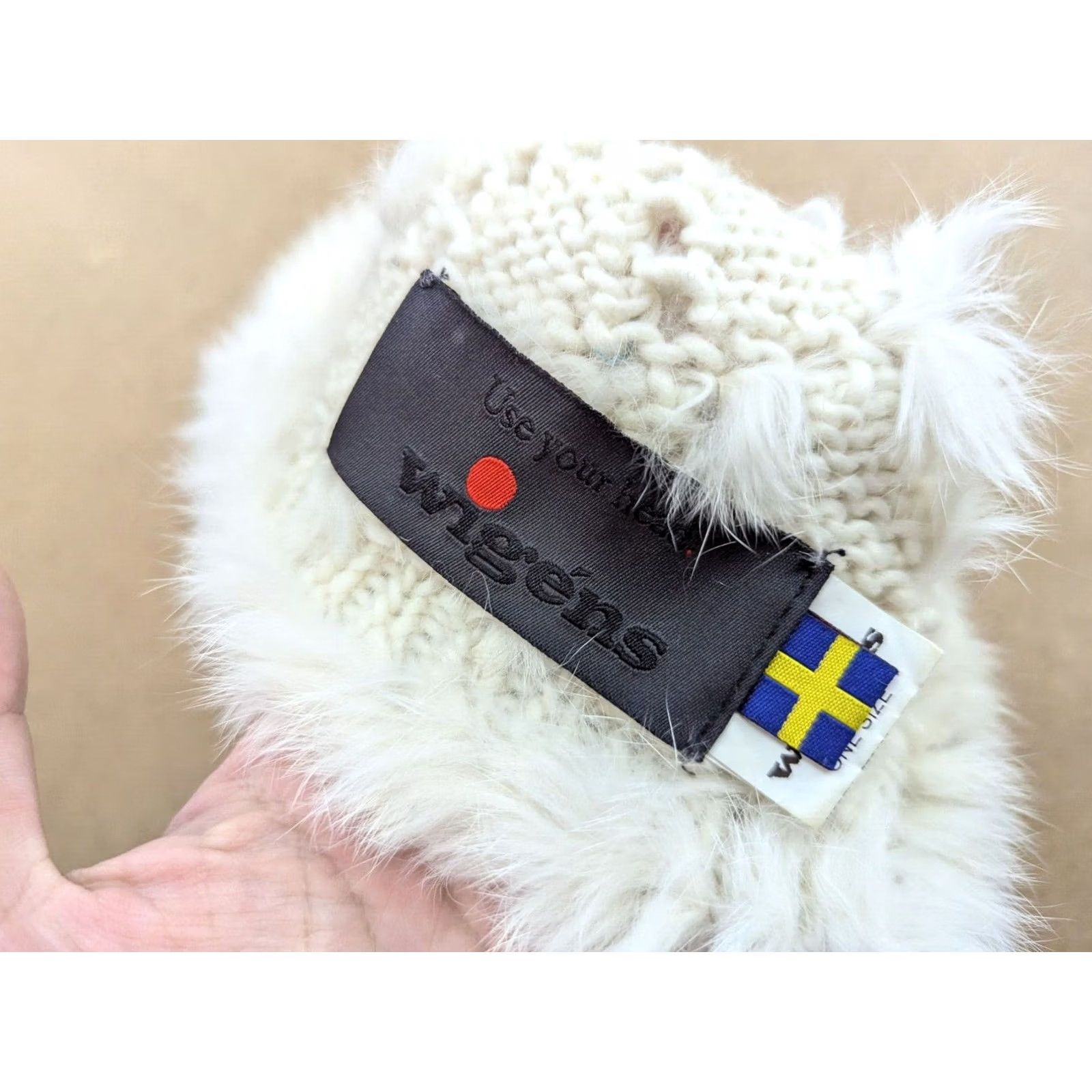 Vintage Wigens Rabbit Fur Hat Womens One Size White Stretch Beanie Size ONE SIZE - 4 Thumbnail