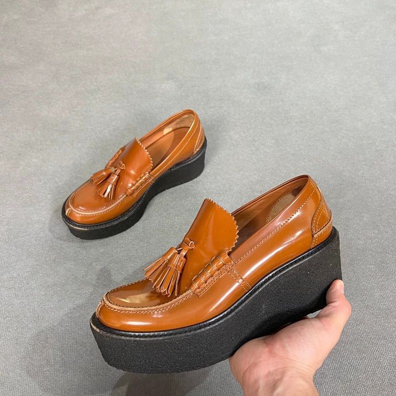 Celine Celine Caramel ThickFootbed Loafers Size US 7.5 / EU 40-41 - 2 Thumbnail
